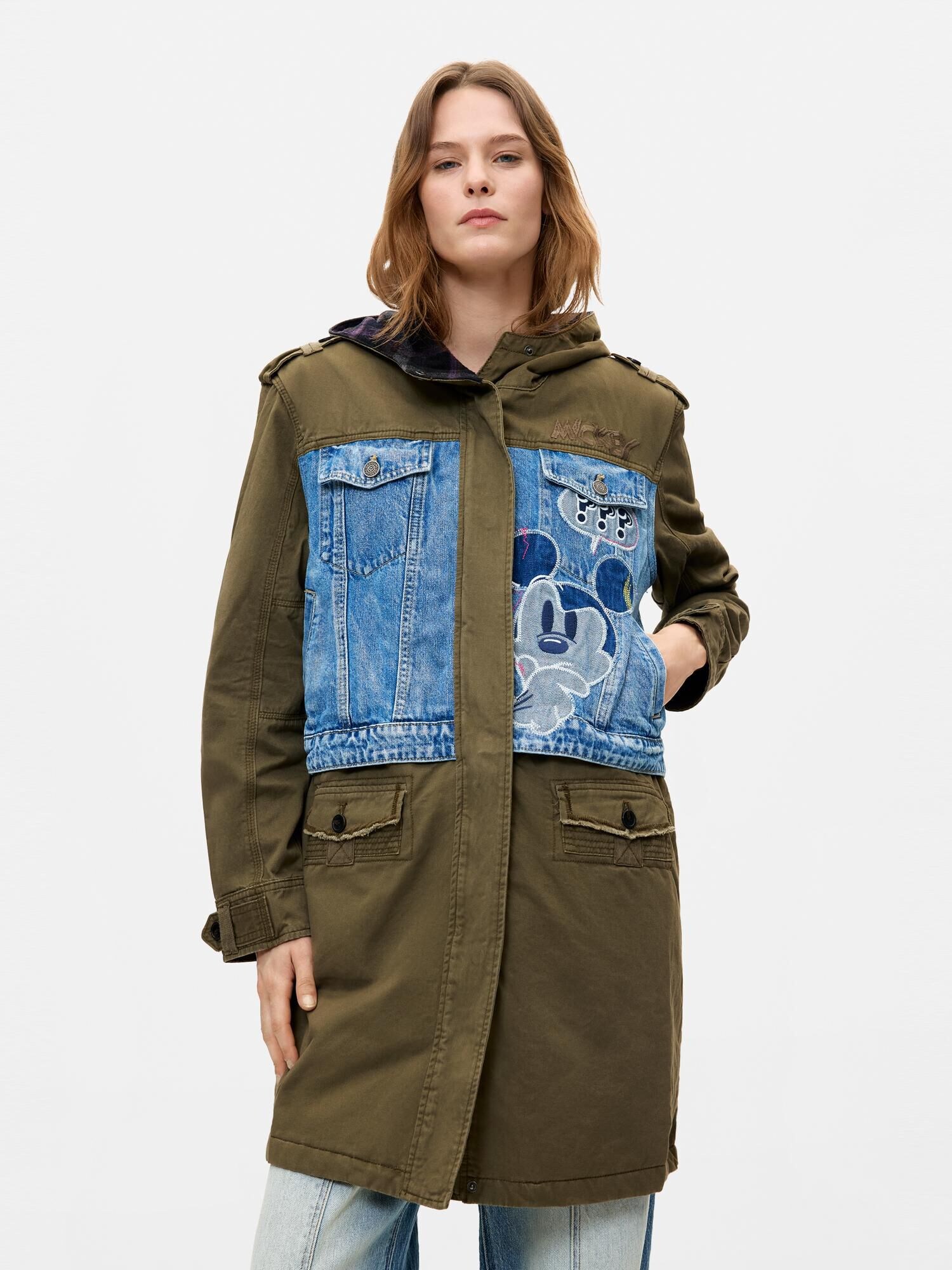 Desigual Parca de entretiempo 'Desigual x Disney™' azul denim / azul oscuro / oliva / cyclam – imagen 2