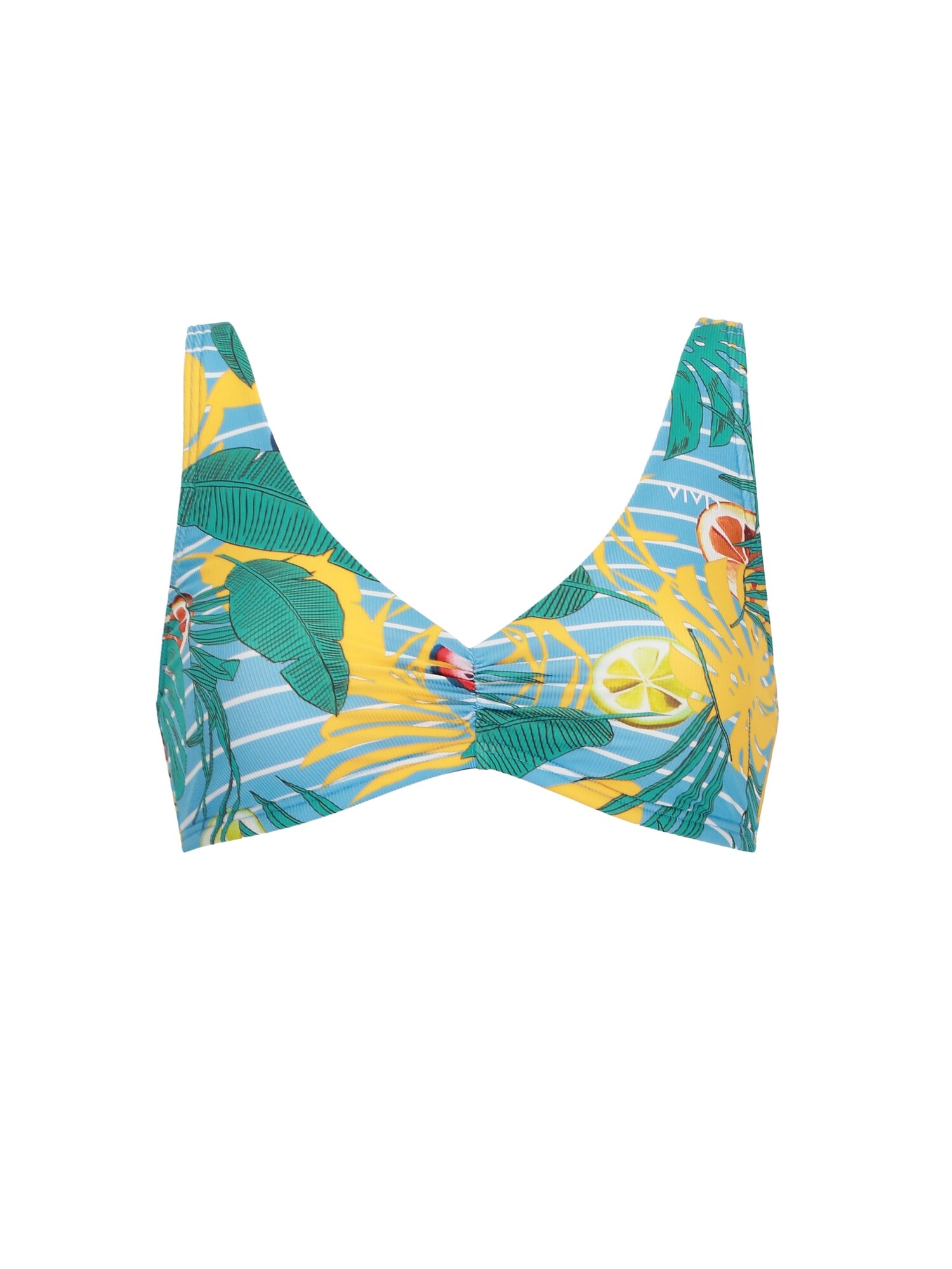 VIVID Sutien costum de baie  turcoaz / albastru deschis / galben