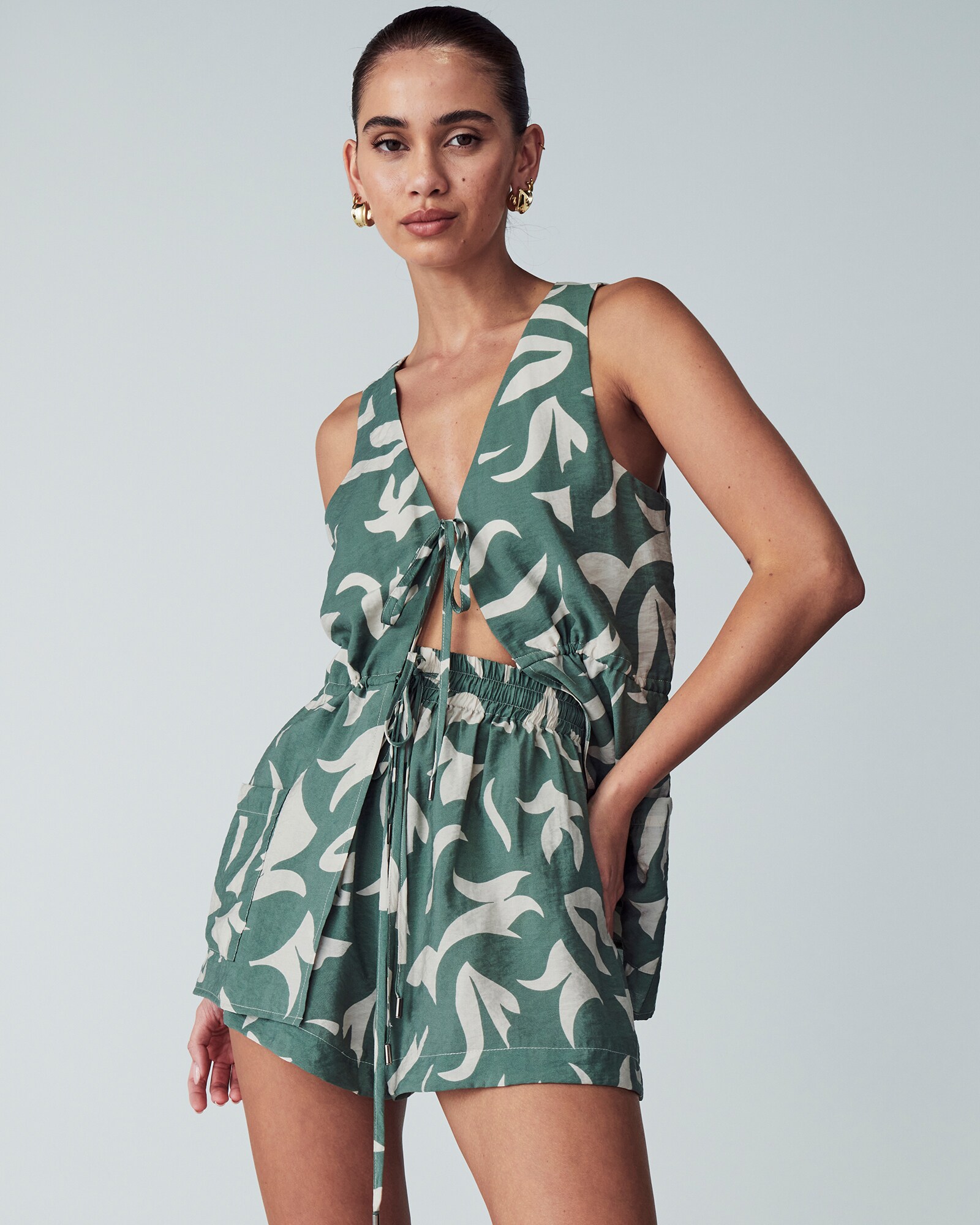 St MRLO Pantaloni Levie  verde / alb