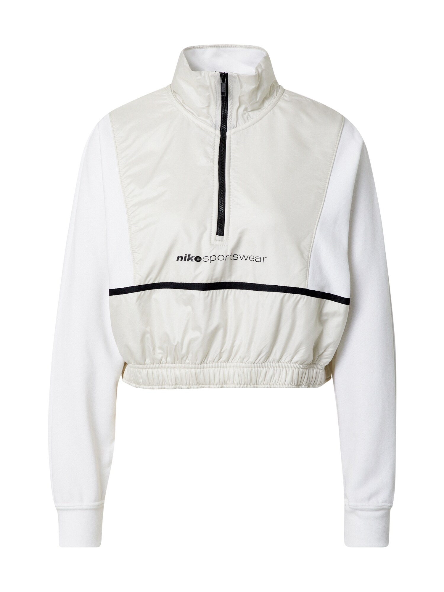 Nike Sportswear Megztinis be užsegimo 'Archive'  balta / juoda / vilnos balta