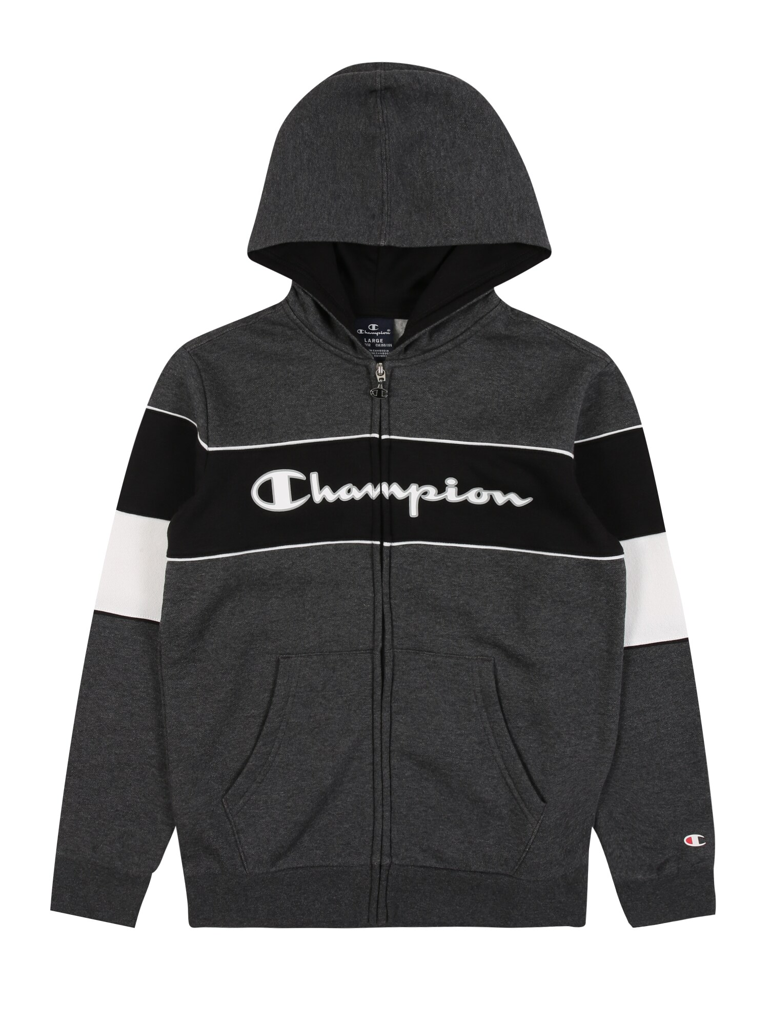 Champion Authentic Athletic Apparel Džemperis  balta / tamsiai pilka / juoda