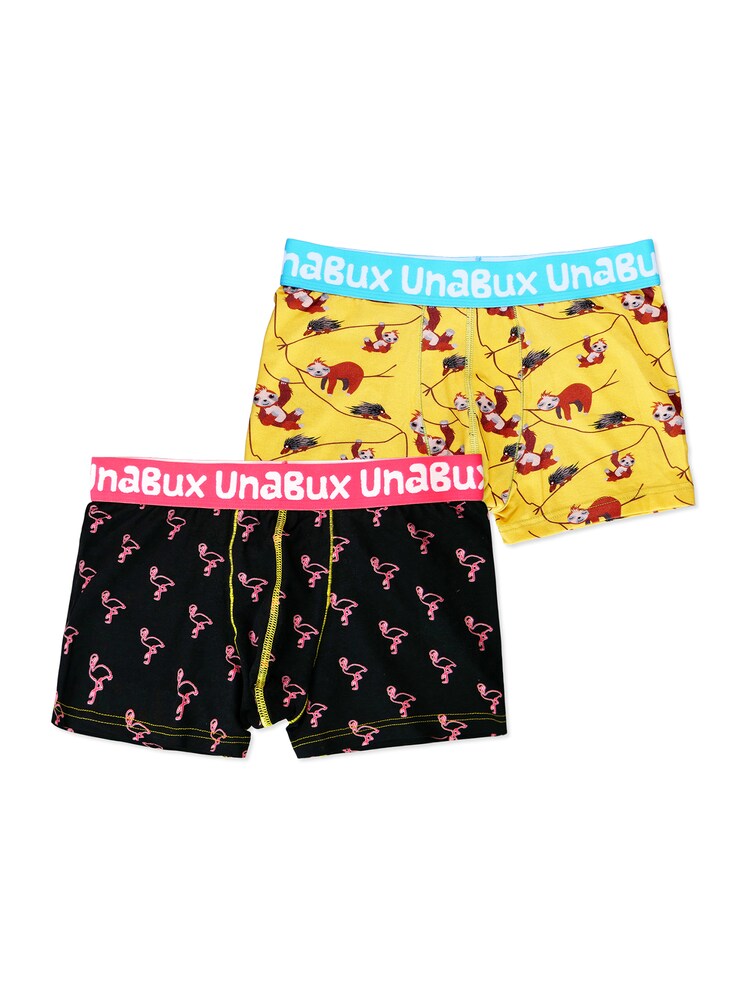 UNABUX Boxershorts Herren Größe XXL gelb / mischfarben / schwarz