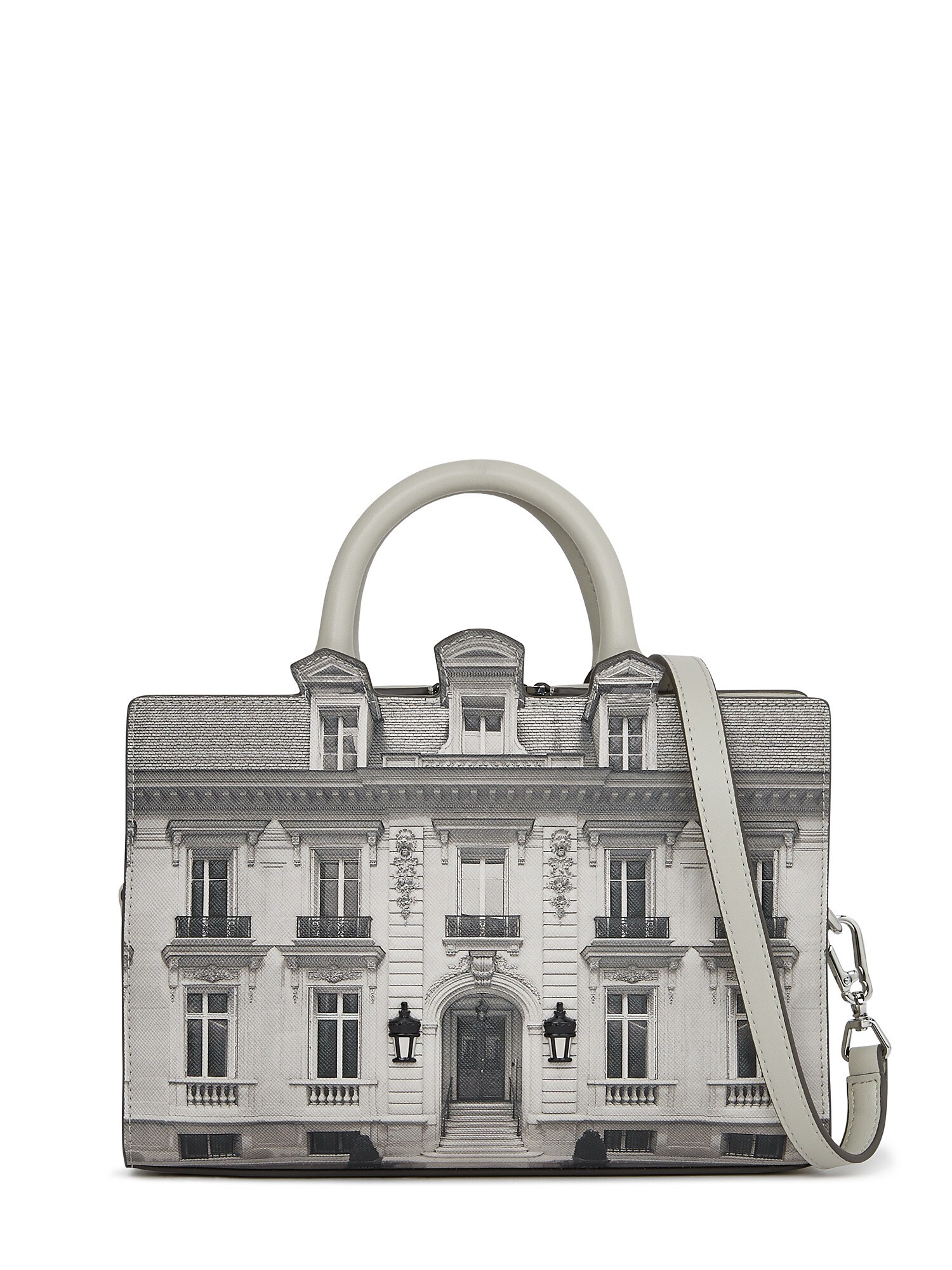 Karl Lagerfeld Poșete 'Maison de Karl'  gri / negru / alb lână