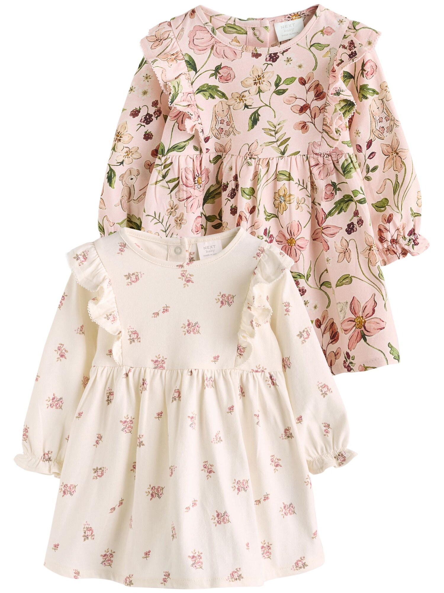Next Rochie  crem / verde închis / roz pudră / roz pastel
