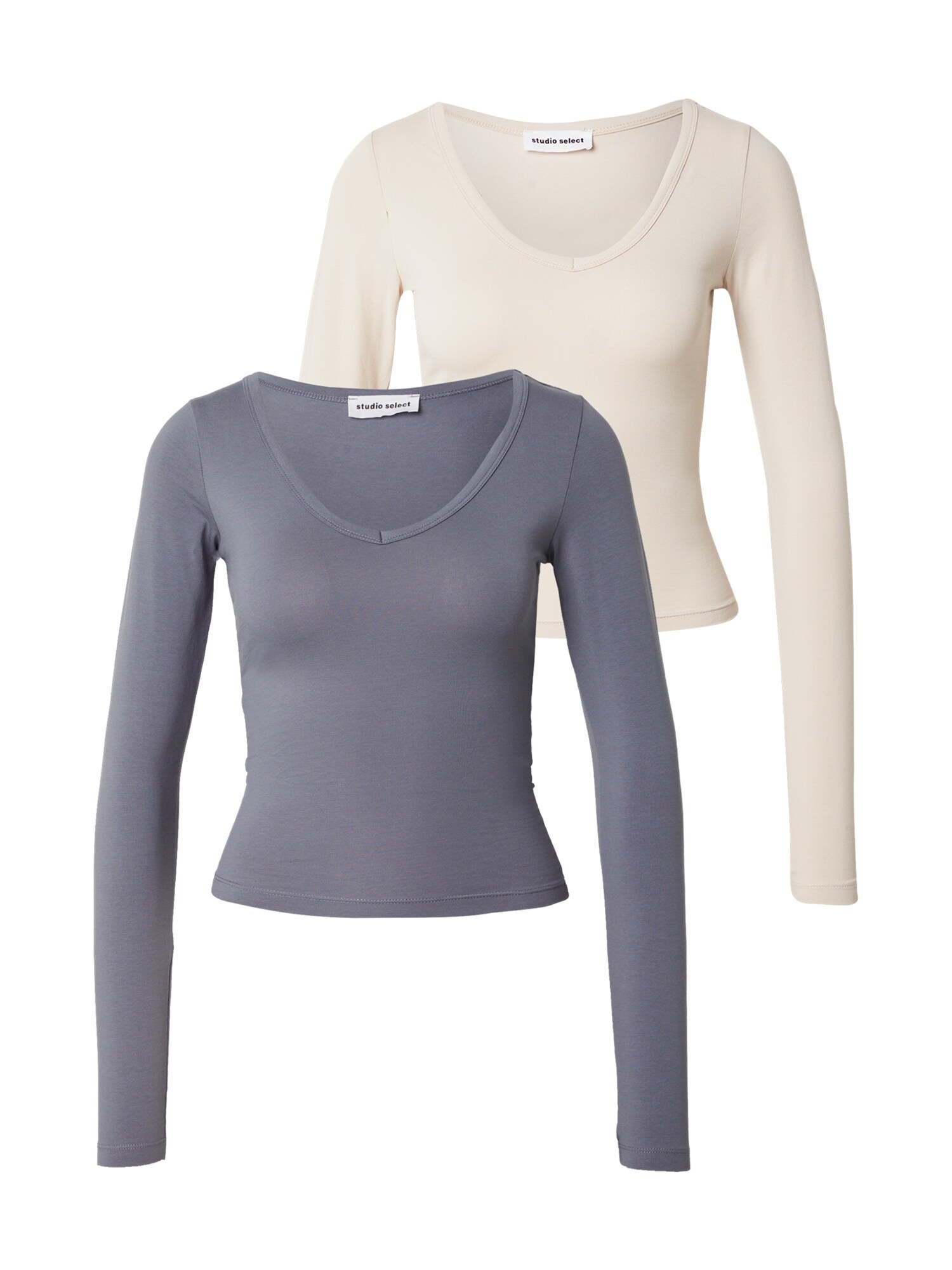 studioselect Tricou Bianca  bej / gri închis