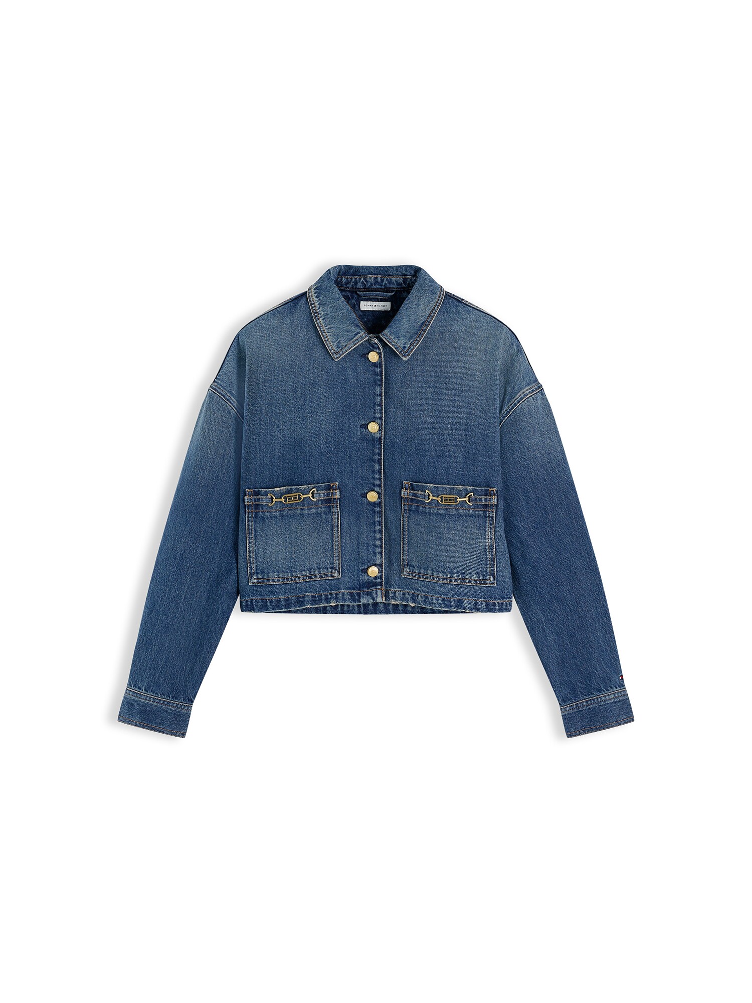 TOMMY HILFIGER Prechodná bunda  modrá denim