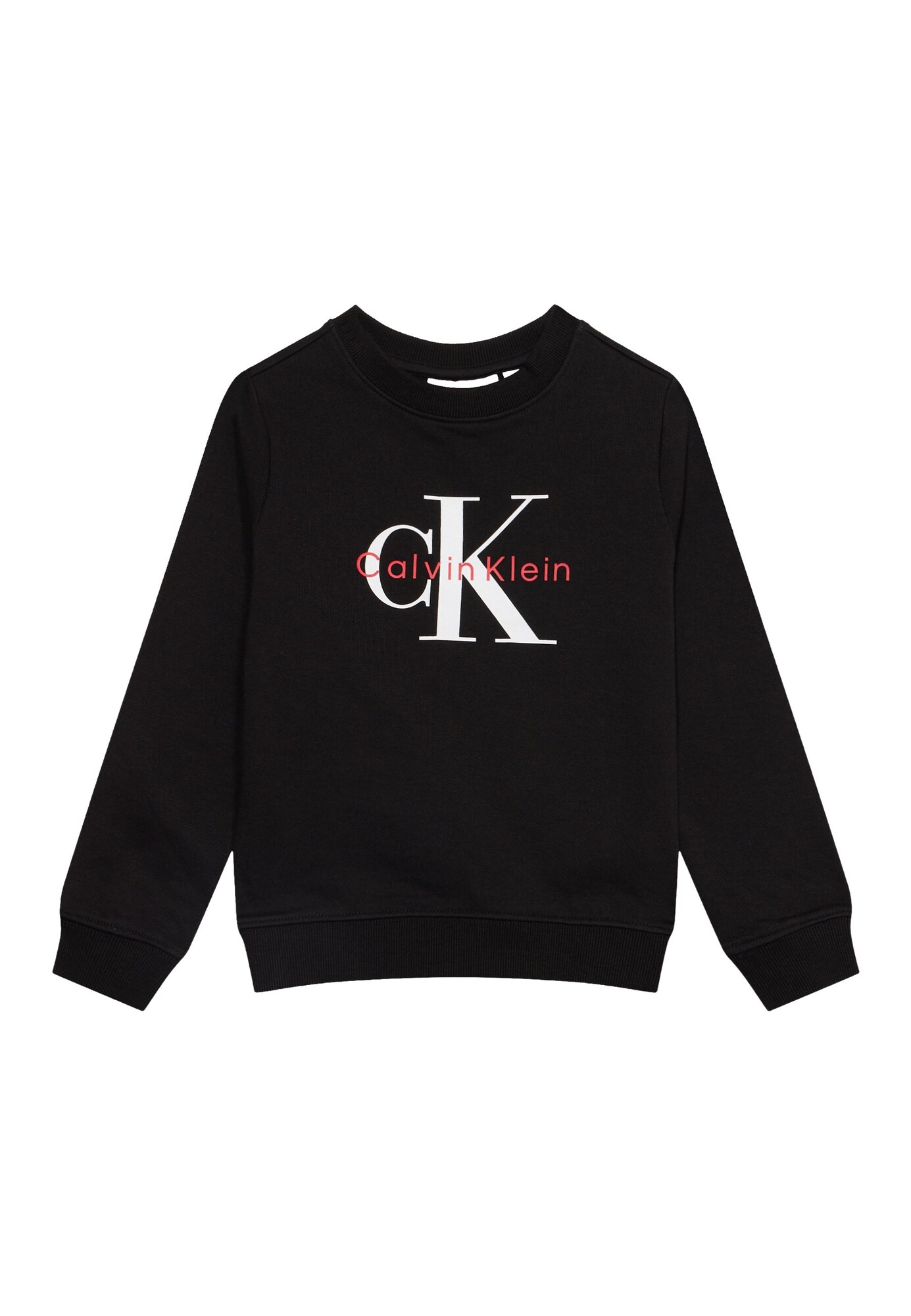 Calvin Klein Jeans Bluză de molton roșu / negru / alb
