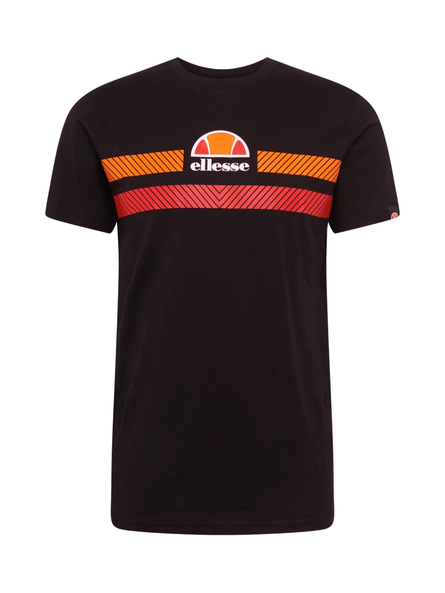 ELLESSE Marškinėliai 'GLISENTA'  juoda / balta / raudona / oranžinė