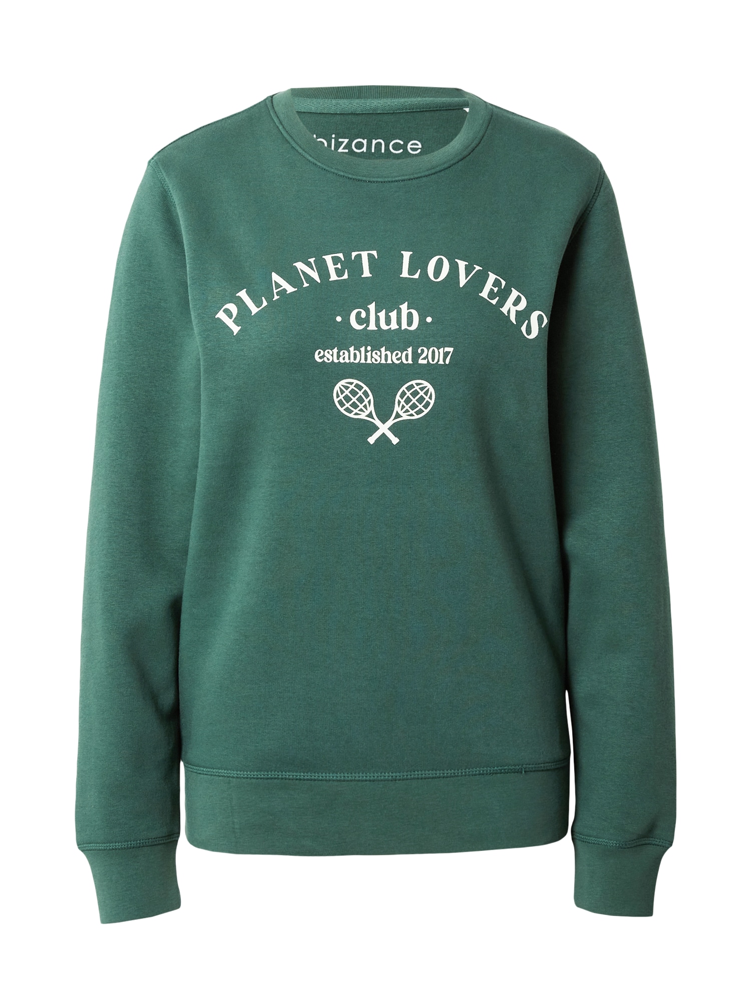 Bizance Paris Sweatshirt 'SAMSON'  verde escuro / branco