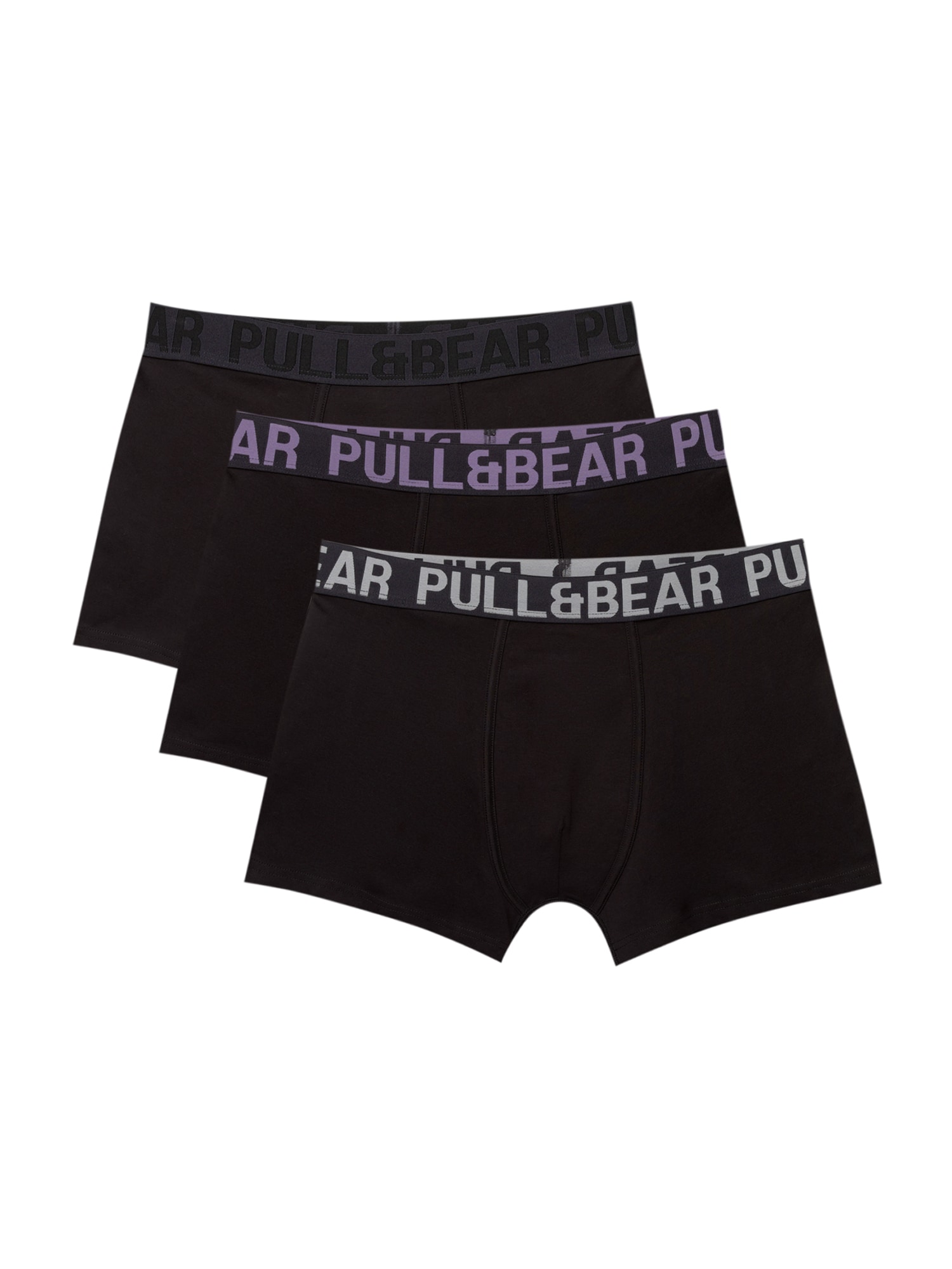 Pull&Bear Boxeri  gri închis / mauve / negru / alb murdar