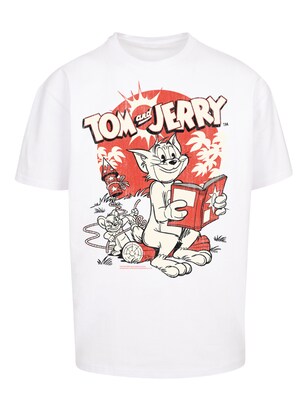 F4NT4STIC Shirt ‘Tom And Jerry Rocket Prank’ Rood / Zwart / Wit