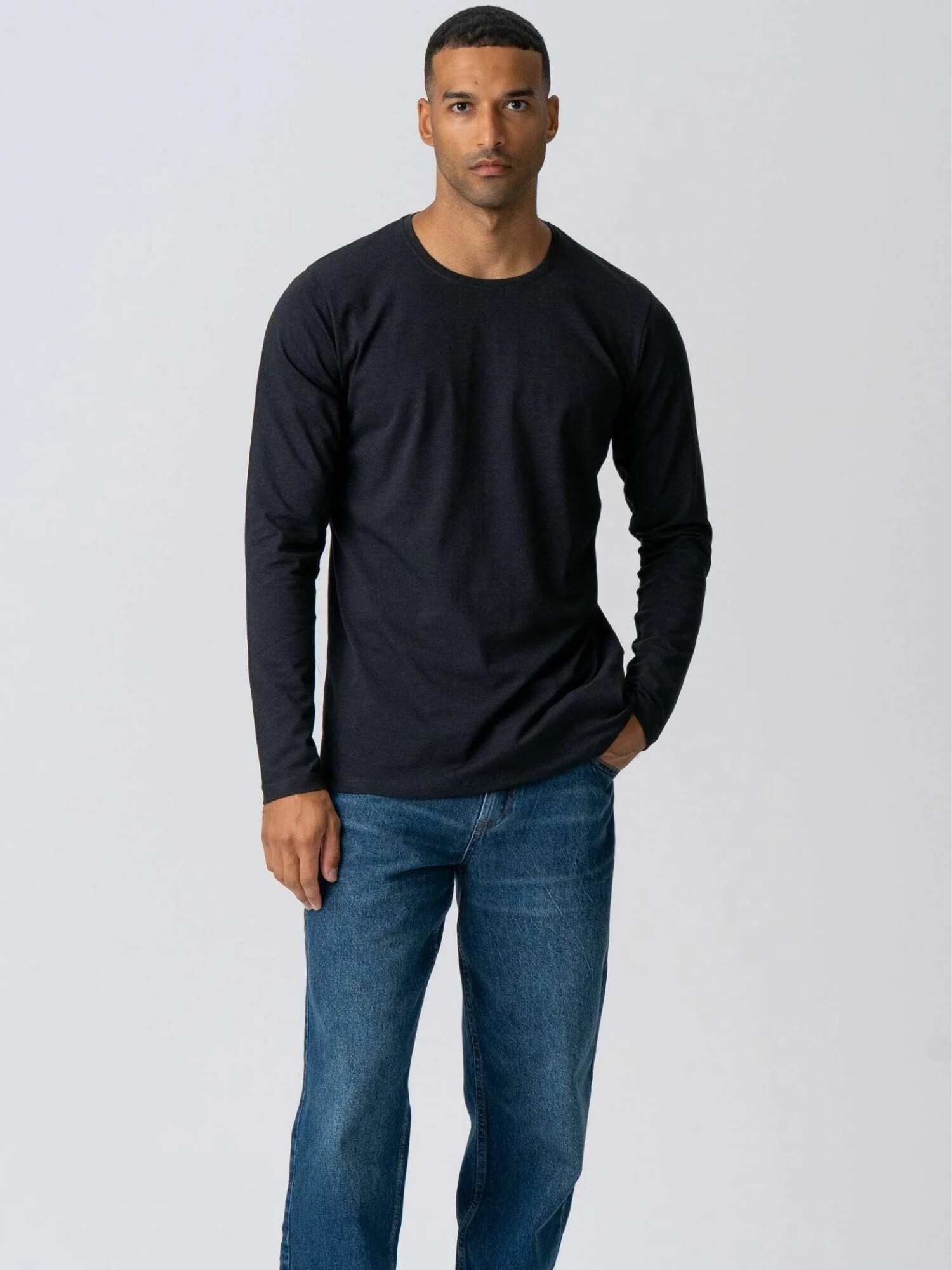 TEESHOPPEN Cămașă ' Basic Long '  negru