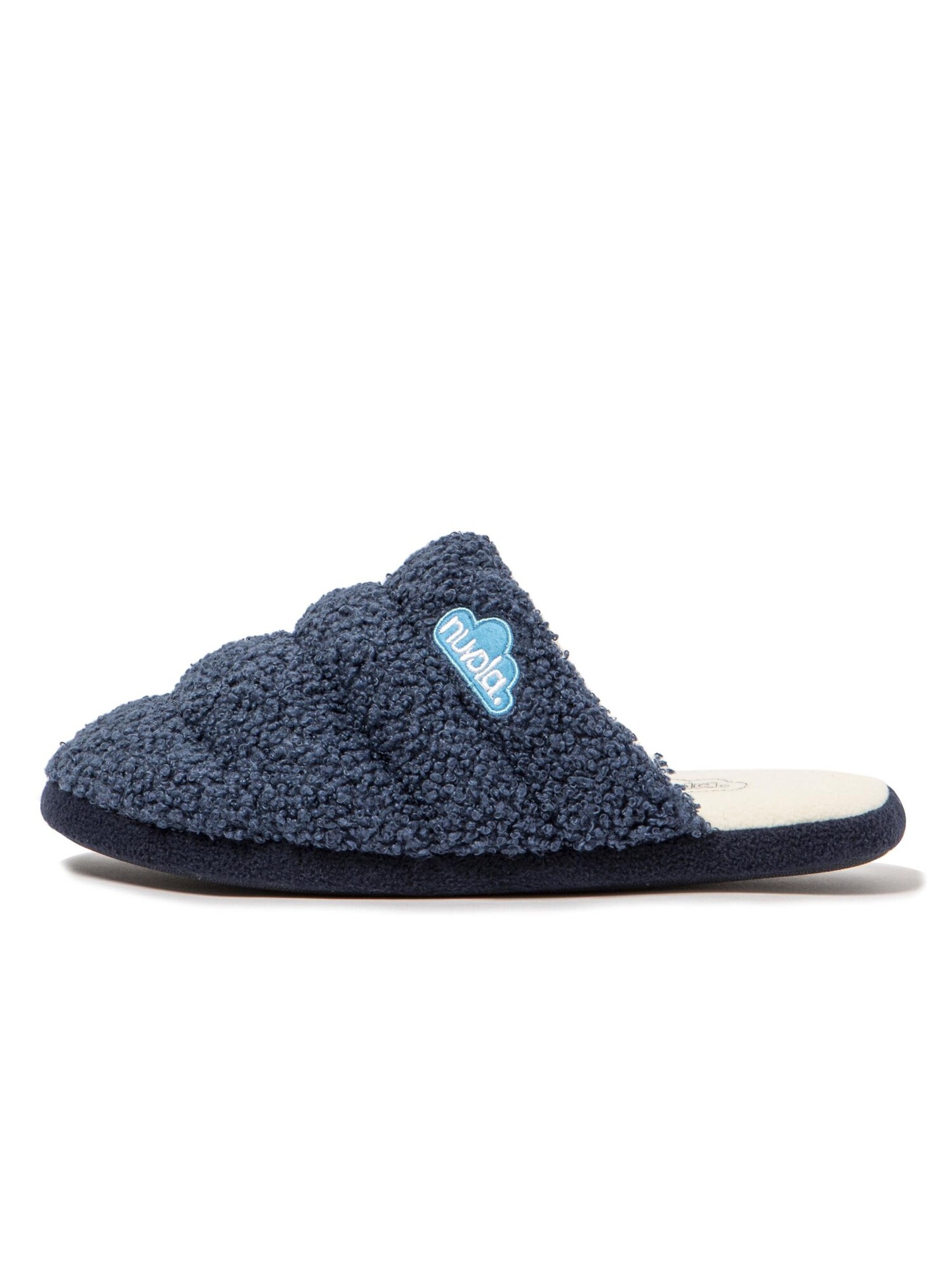 Nuvola. Zapatillas de casa 'Zueco Sheep' azul oscuro