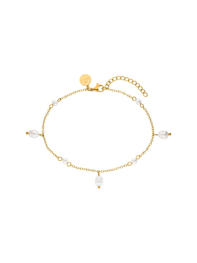 PURELEI Fußschmuck 'Pearl Drop' Damen Größe one size gold / perlweiß