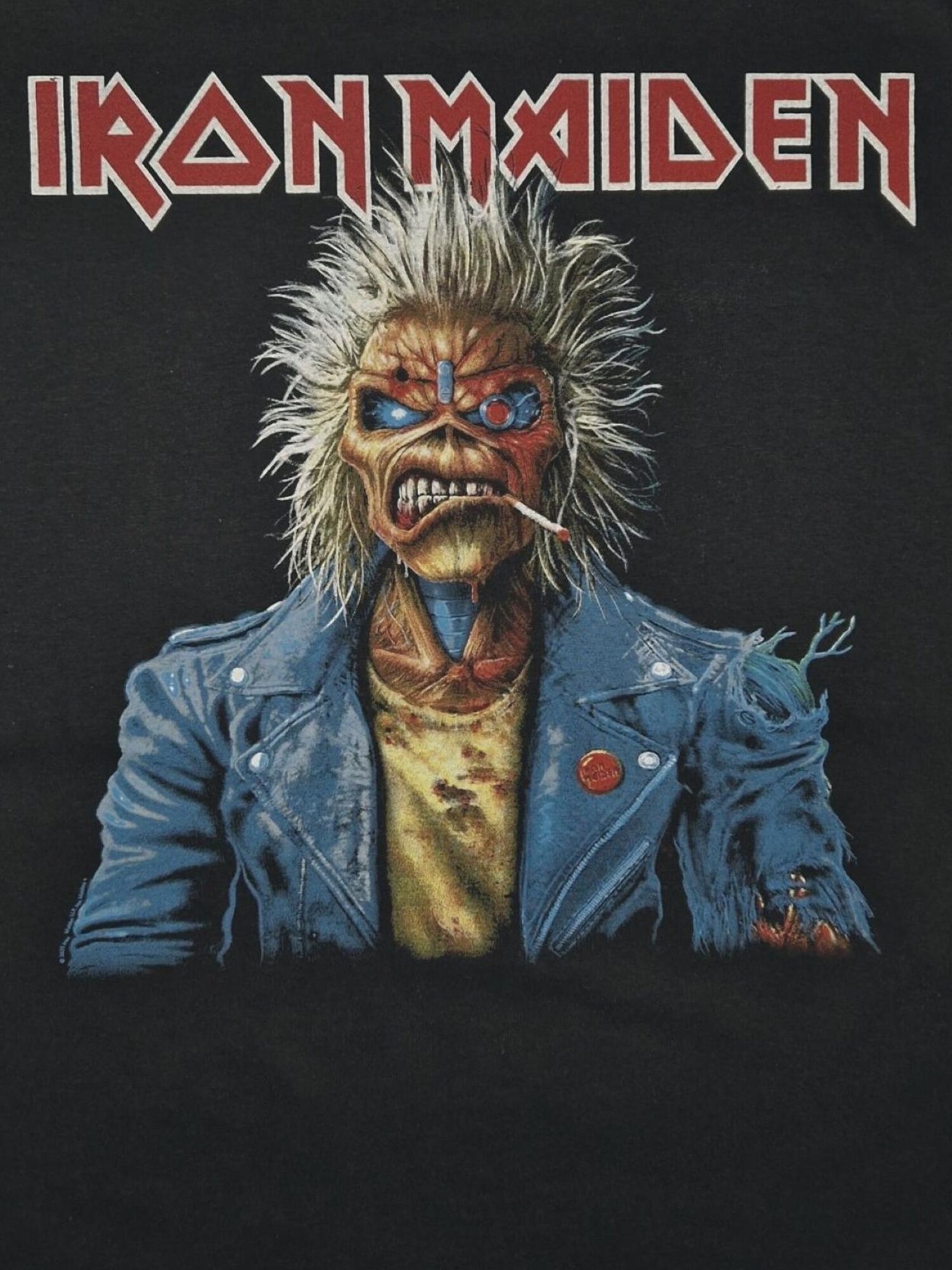 Iron Maiden Camiseta 'Iron maiden Portrait Eddie Smoke T-Shirt'  negro – imagen 4