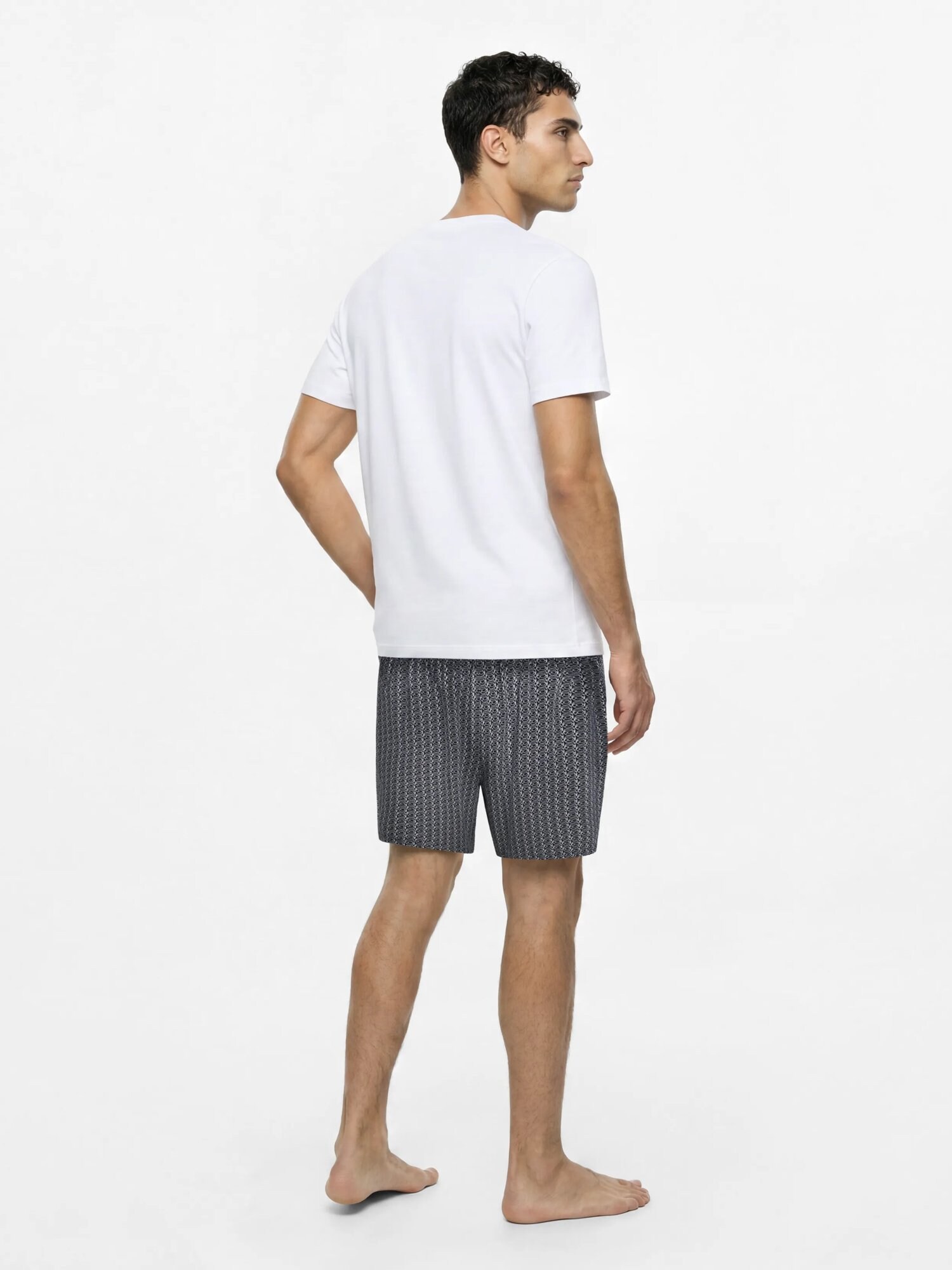 Karl Lagerfeld Pijama corto 'Ikon'  azul oscuro / blanco – imagen 4