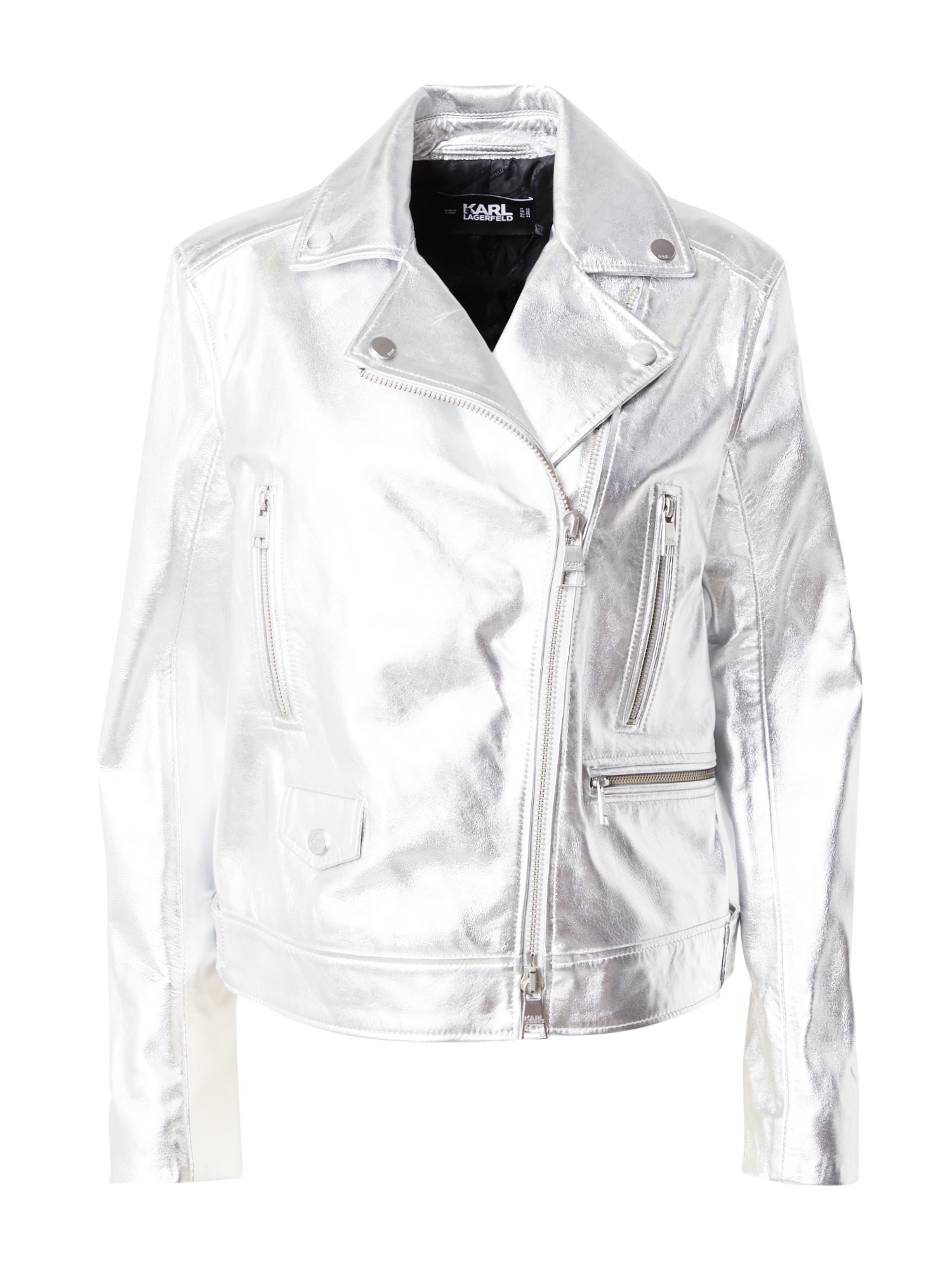 Karl Lagerfeld Prehodna jakna  srebrno-siva