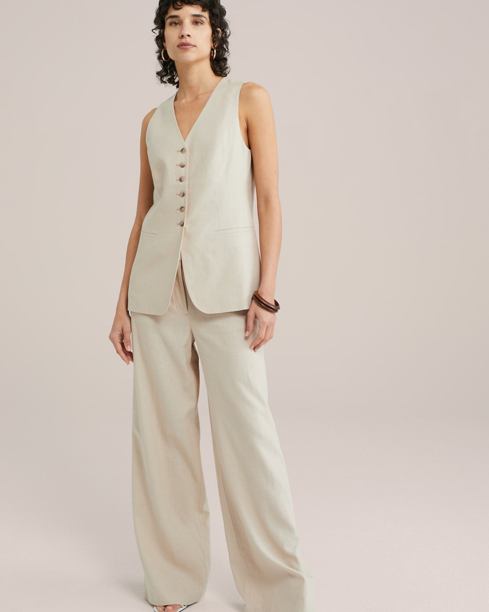 WE Fashion Öltönymellény  bézs termék 2. képe