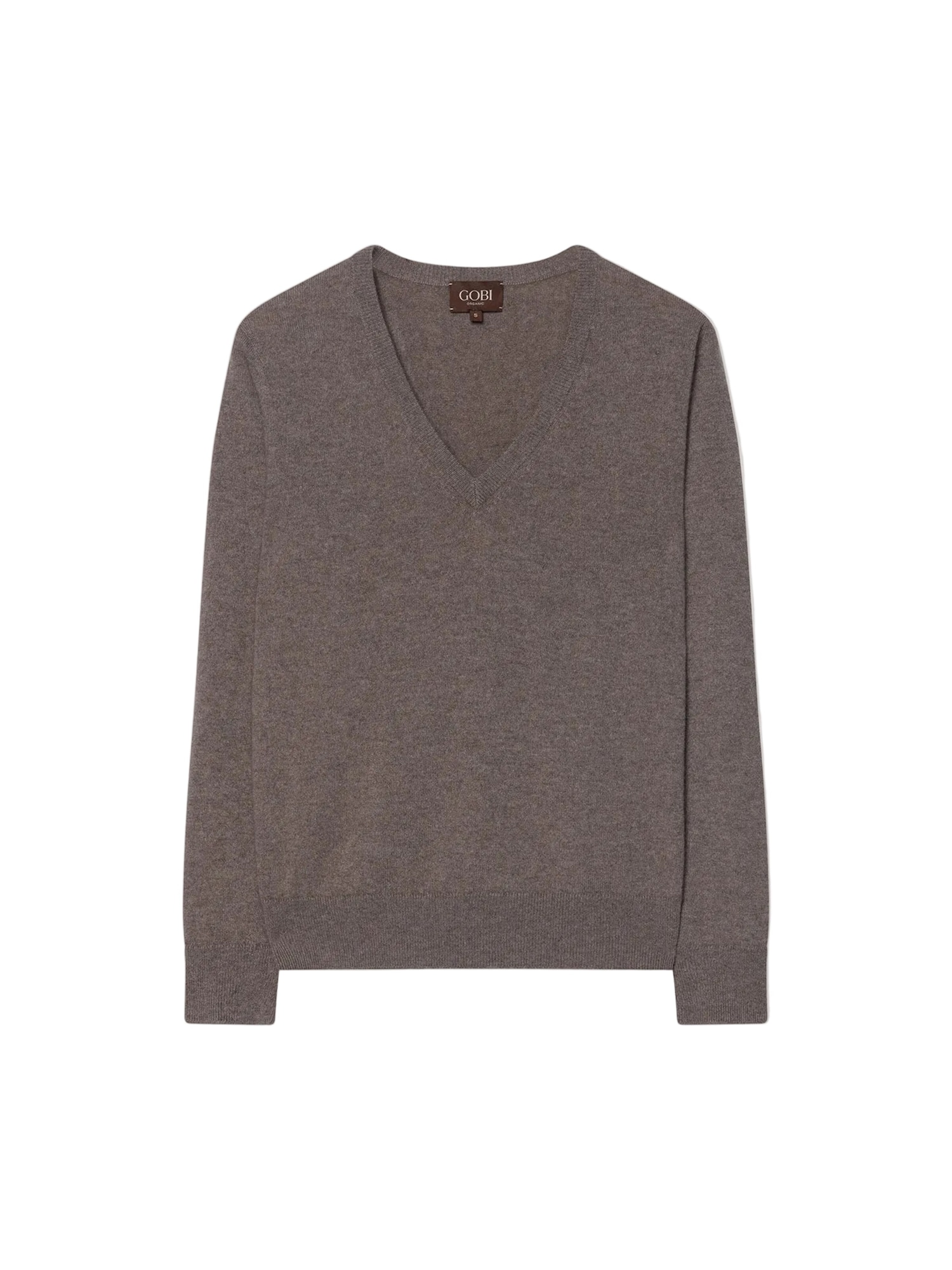 GOBI Cashmere Jersey 'Women's Timeless Cashmere V-Neck Sweater' taupe