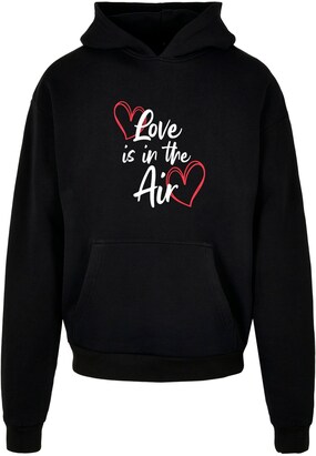 Merchcode Sweatshirt ‘Valentines Day – Love Is In The Air’ Rood / Zwart / Wit