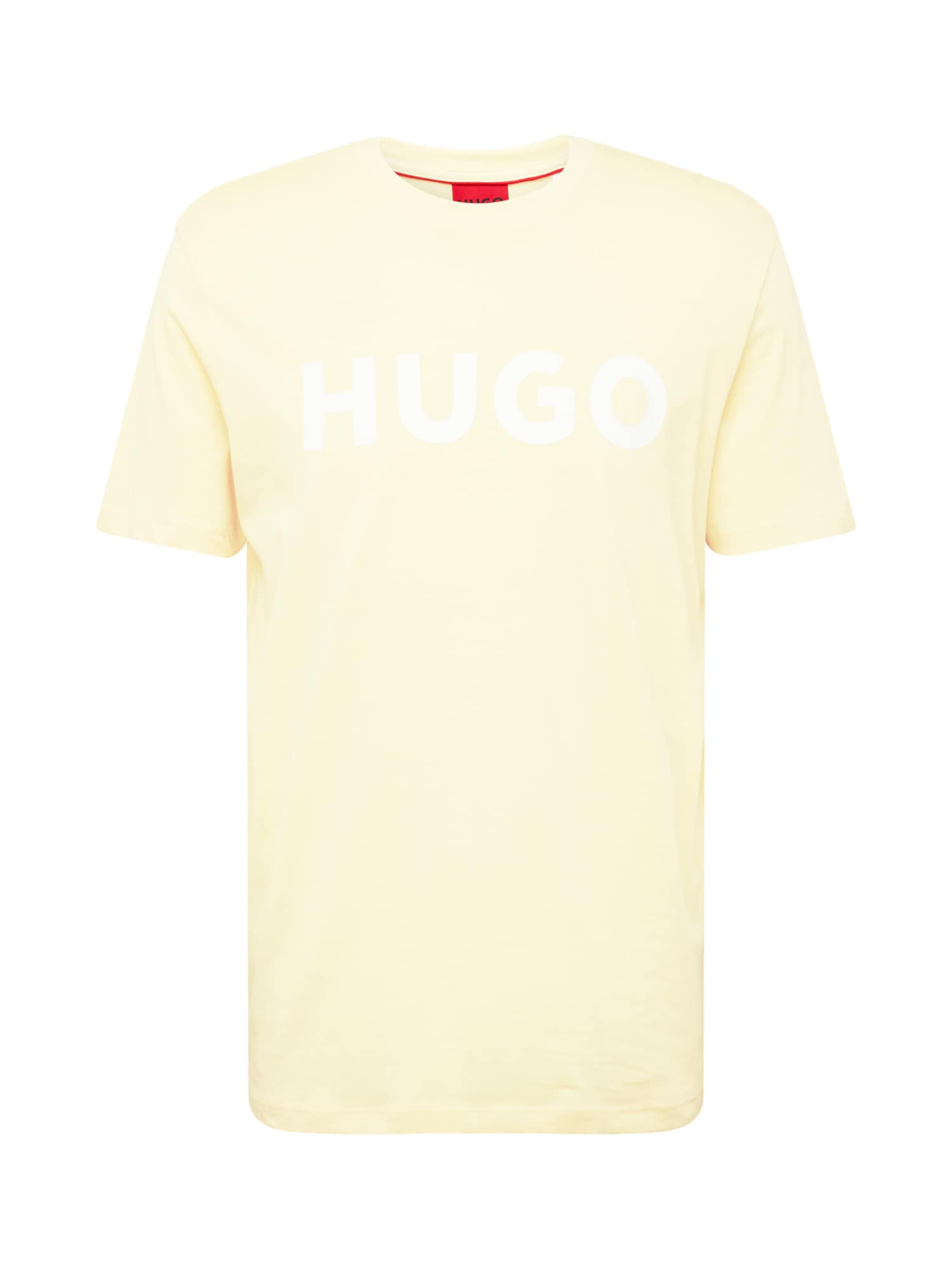 HUGO Tričko 'Dulivio'  pastelovo žltá / biela