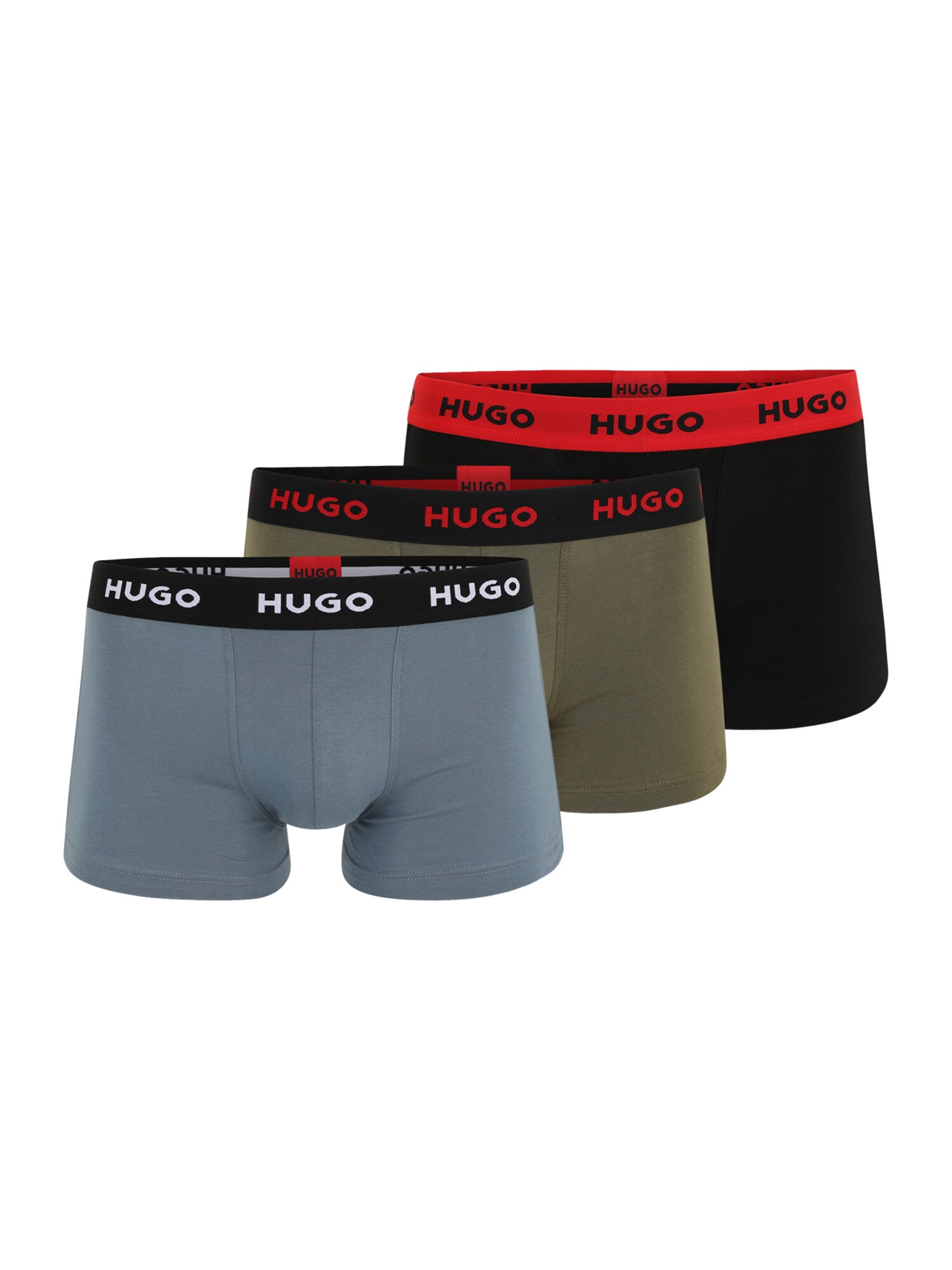 HUGO Boxeri GALAXY  gri bazalt / oliv / roșu / negru