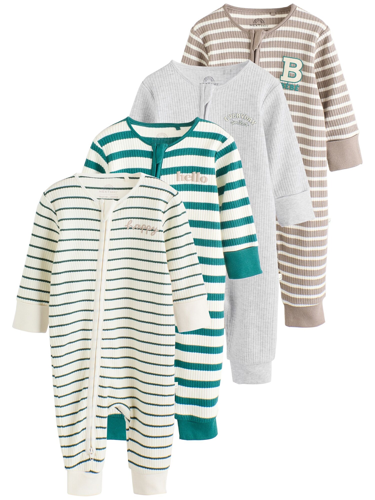 Next Pijamale  fildeş / gri / gri taupe / verde smarald