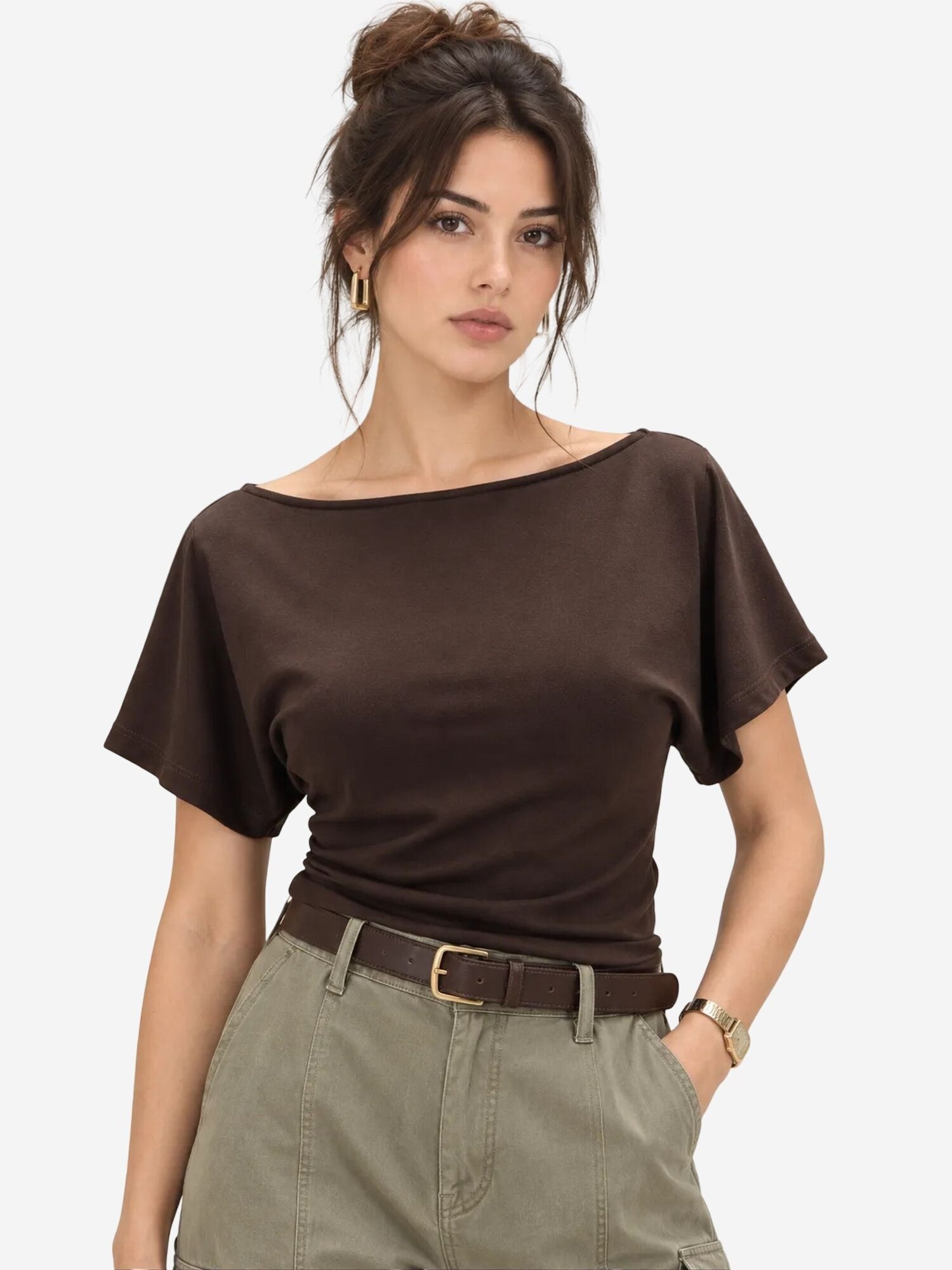 MixRay Bluza tamno smeđa