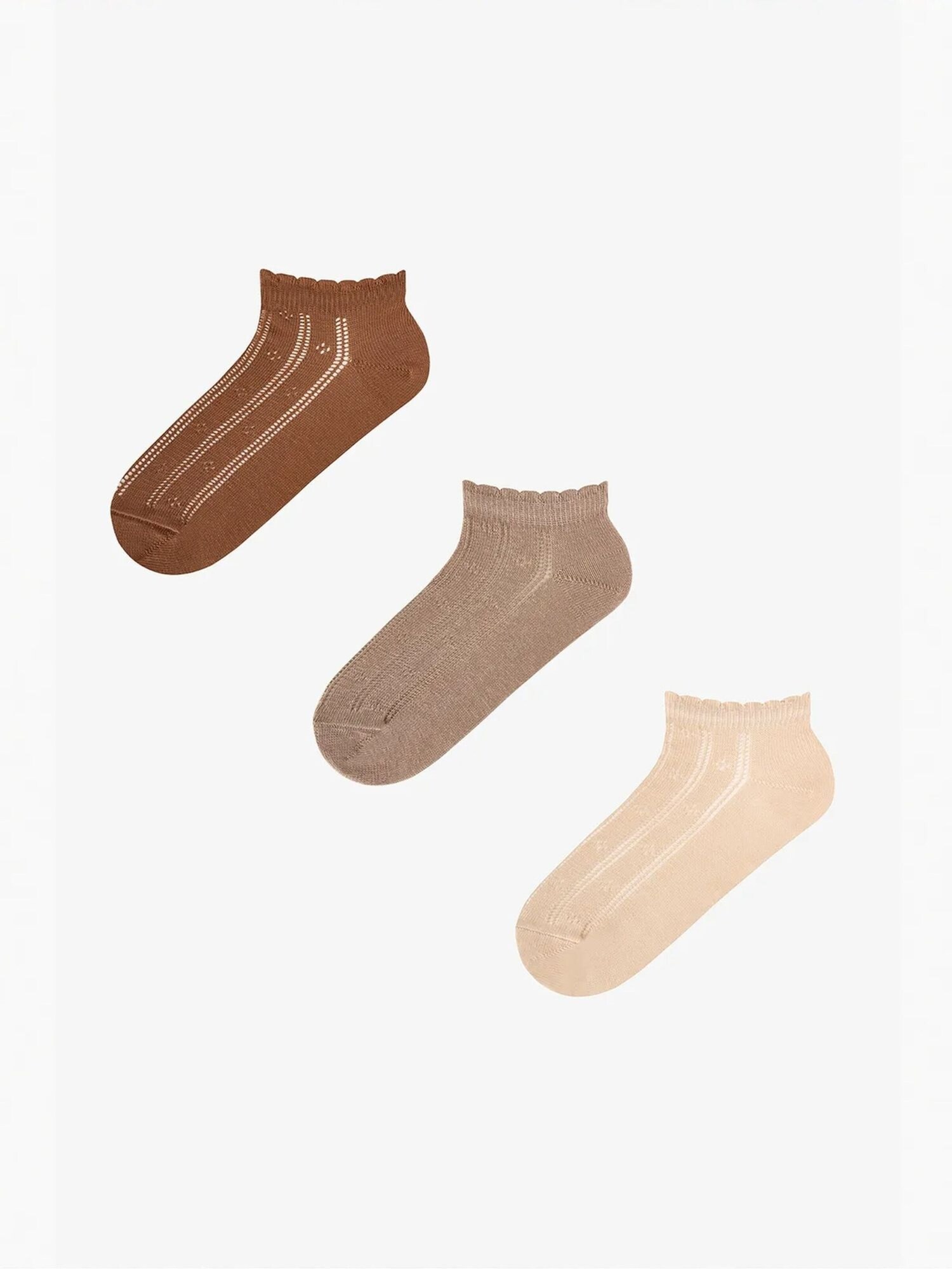 Penti Stopalice 'PENTI Colosio Ankle-Socken mit Lochmuster und Rüschen, Paar' miks boja
