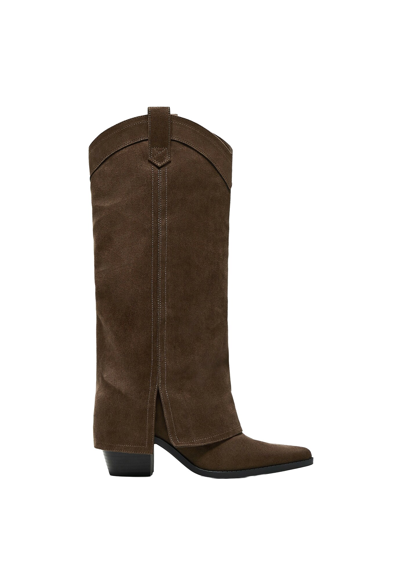 Bershka Cizme de cowboy maro