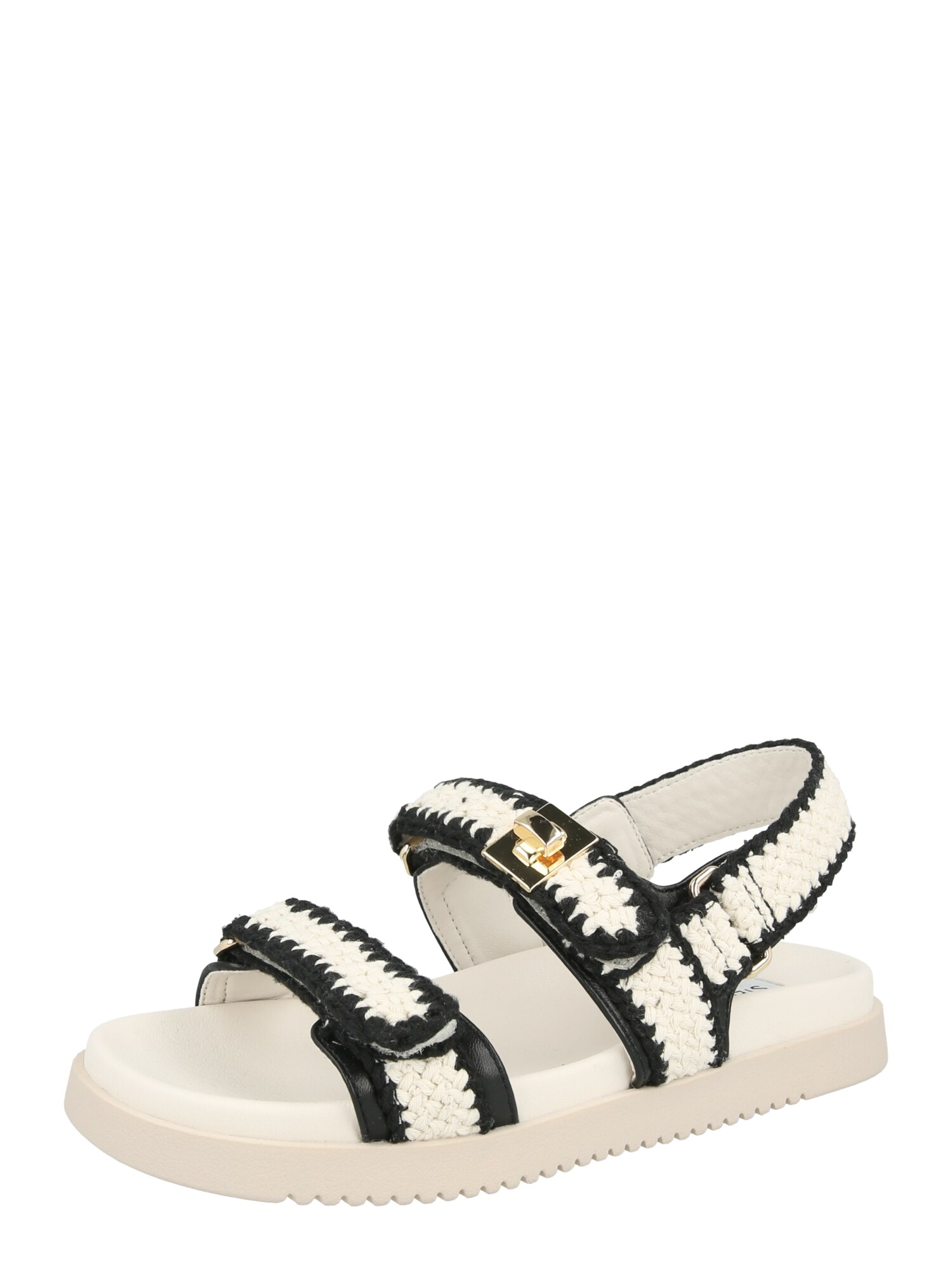 STEVE MADDEN Sandále 'Mona'  čierna / biela