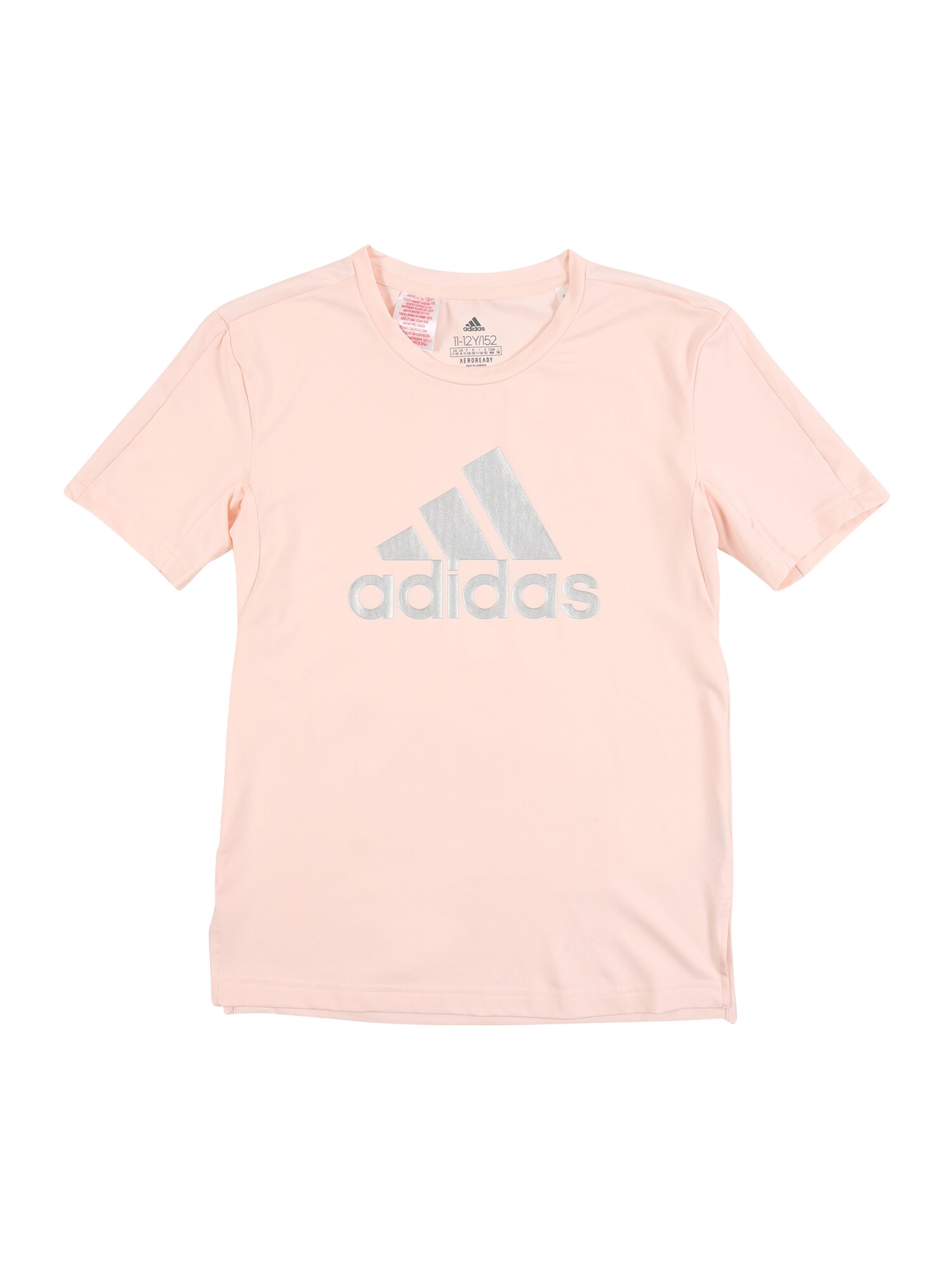 ADIDAS PERFORMANCE Sportiniai marškinėliai  sidabrinė / pastelinė rožinė