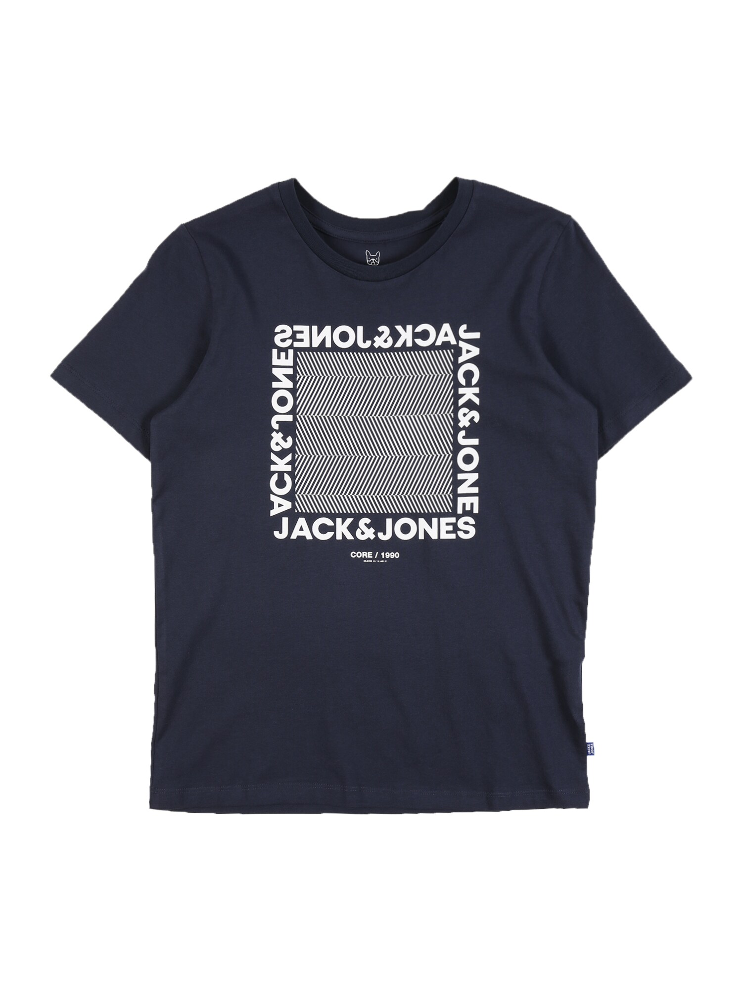 Jack & Jones Junior Marškinėliai 'LARSEN '  tamsiai mėlyna / balta