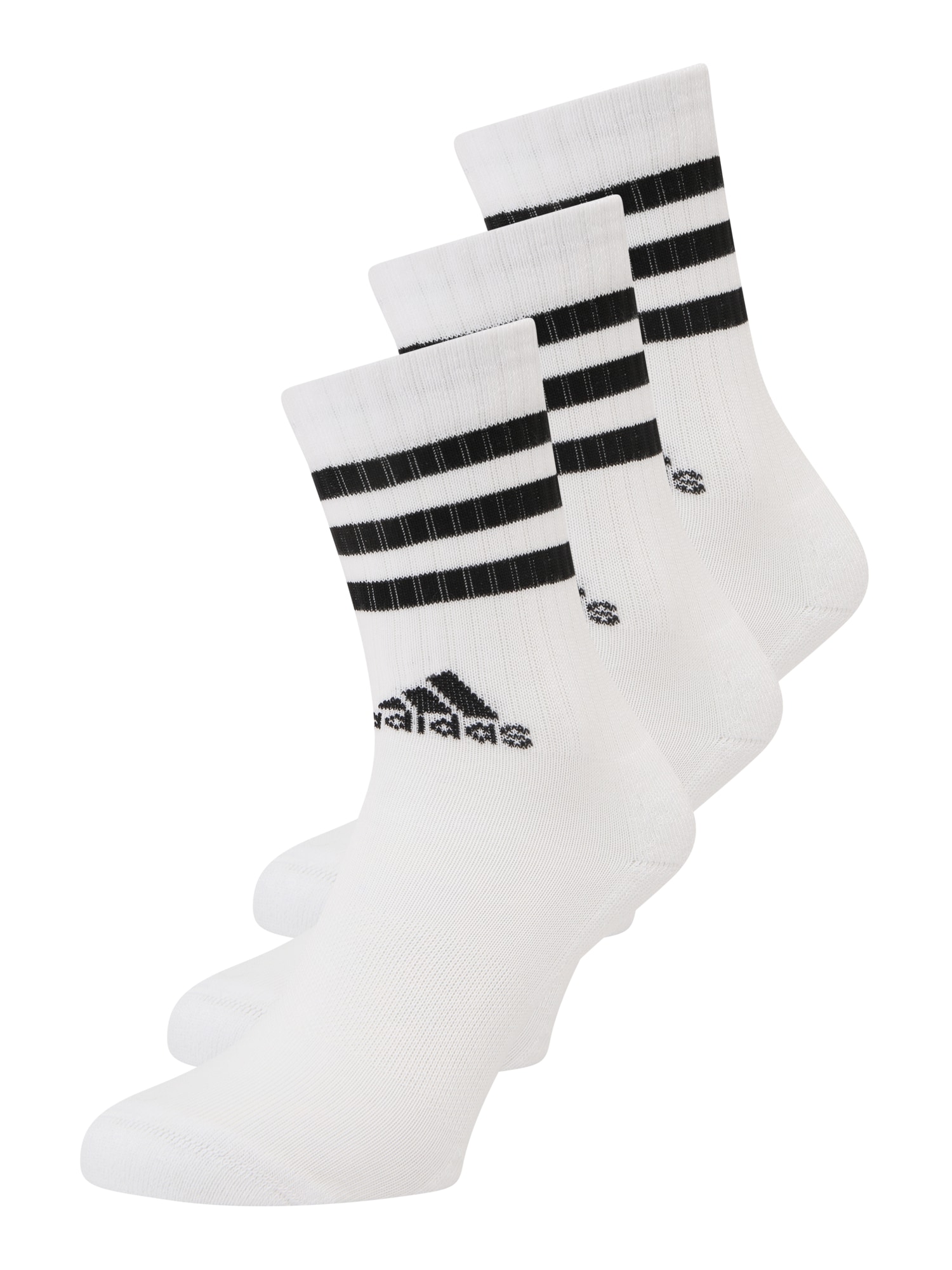 ADIDAS SPORTSWEAR Športové ponožky '3-Stripes Cushioned Crew '  čierna / biela