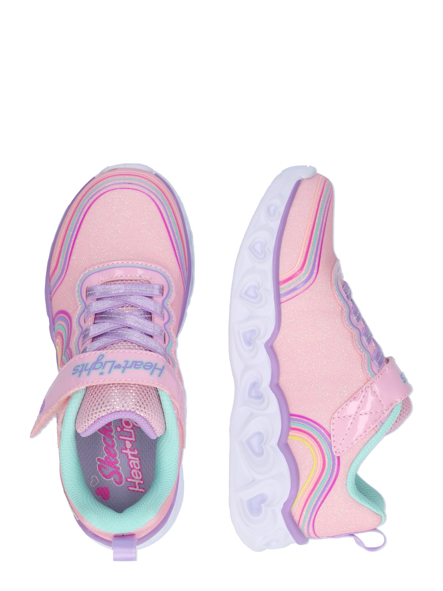 SKECHERS Sportcipő 'HEART LIGHTS'  menta / lila / rózsaszín / magenta termék 2. képe