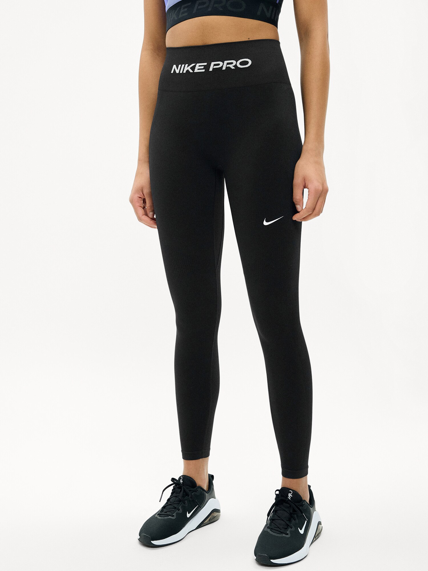 NIKE Pantalón deportivo 'Nike Pro'  negro / blanco – imagen 2