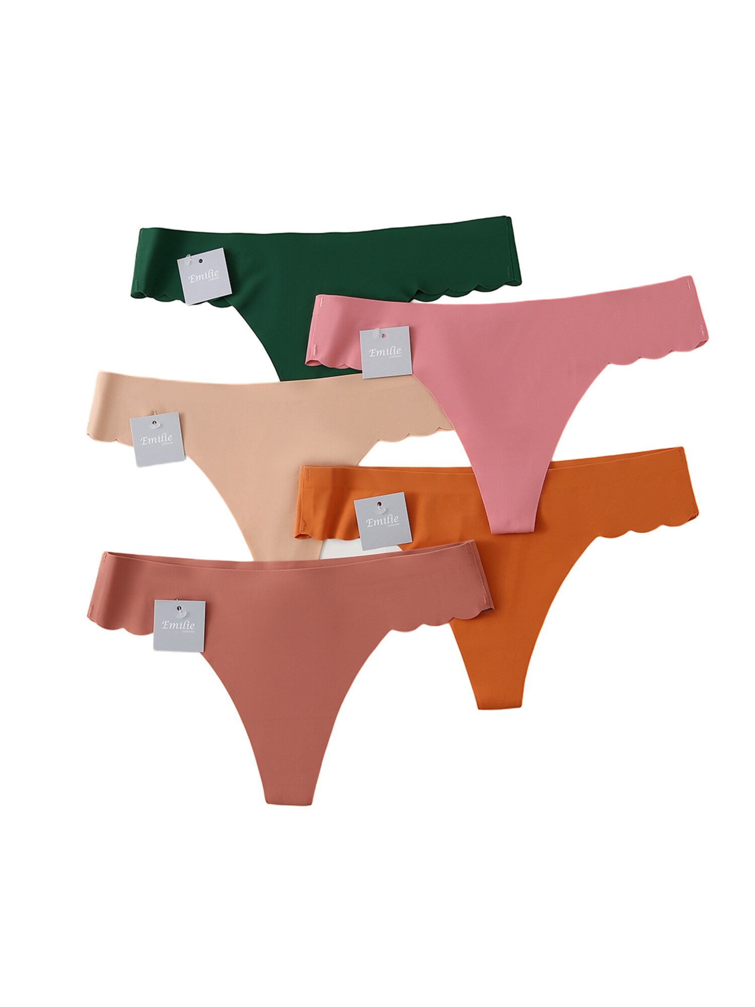 Emilie collection String  abete / arancione / rosa antico