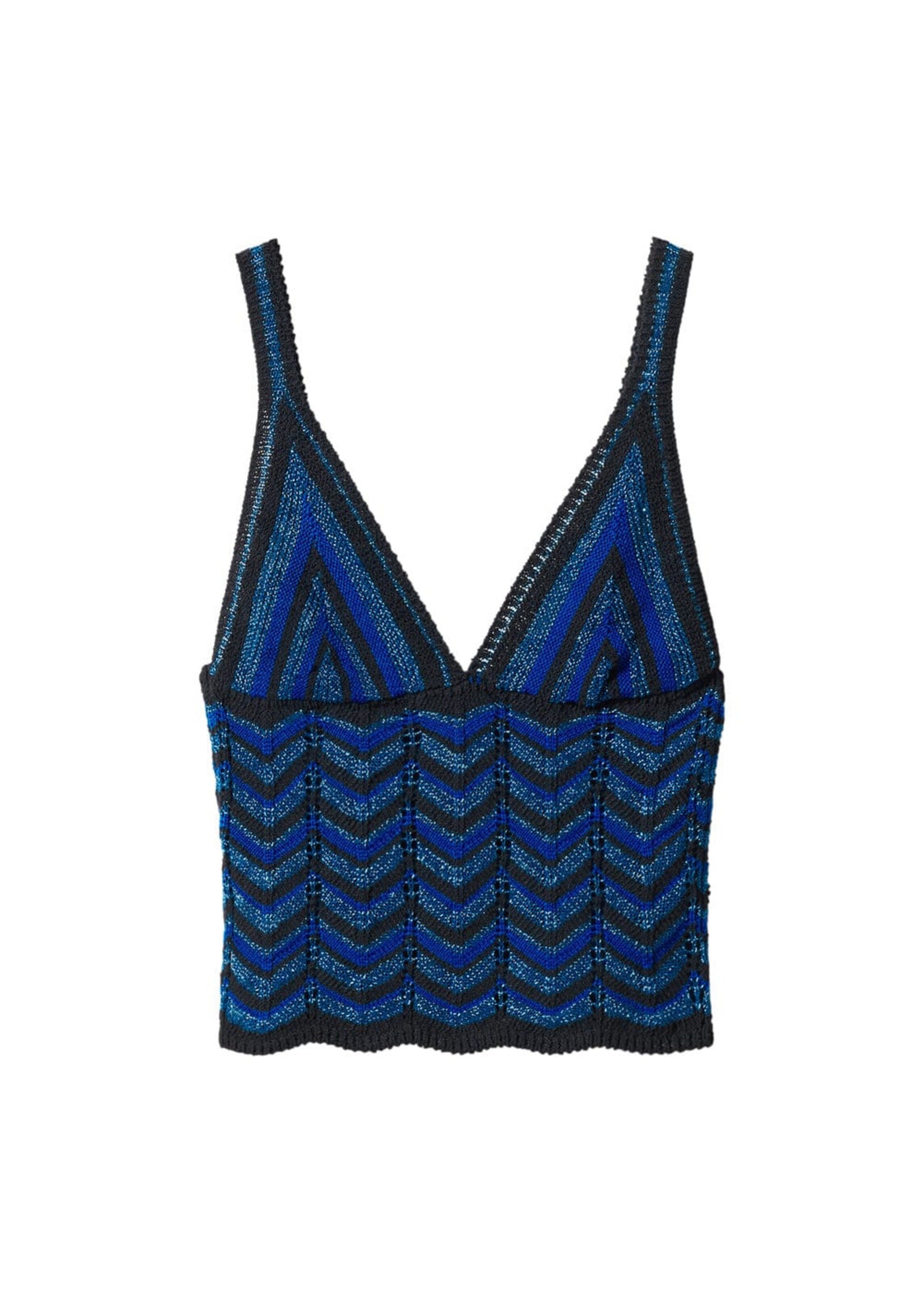 MANGO Top s naramenicama 'Exit'  noćno plava / nebesko plava