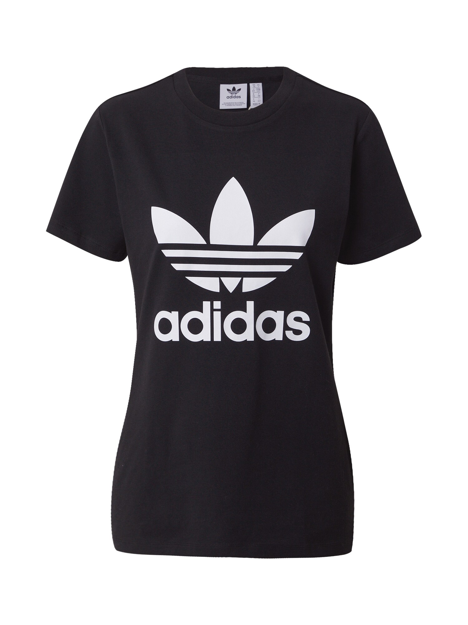 ADIDAS ORIGINALS Tričko 'Adicolor Classics Trefoil'  čierna / biela