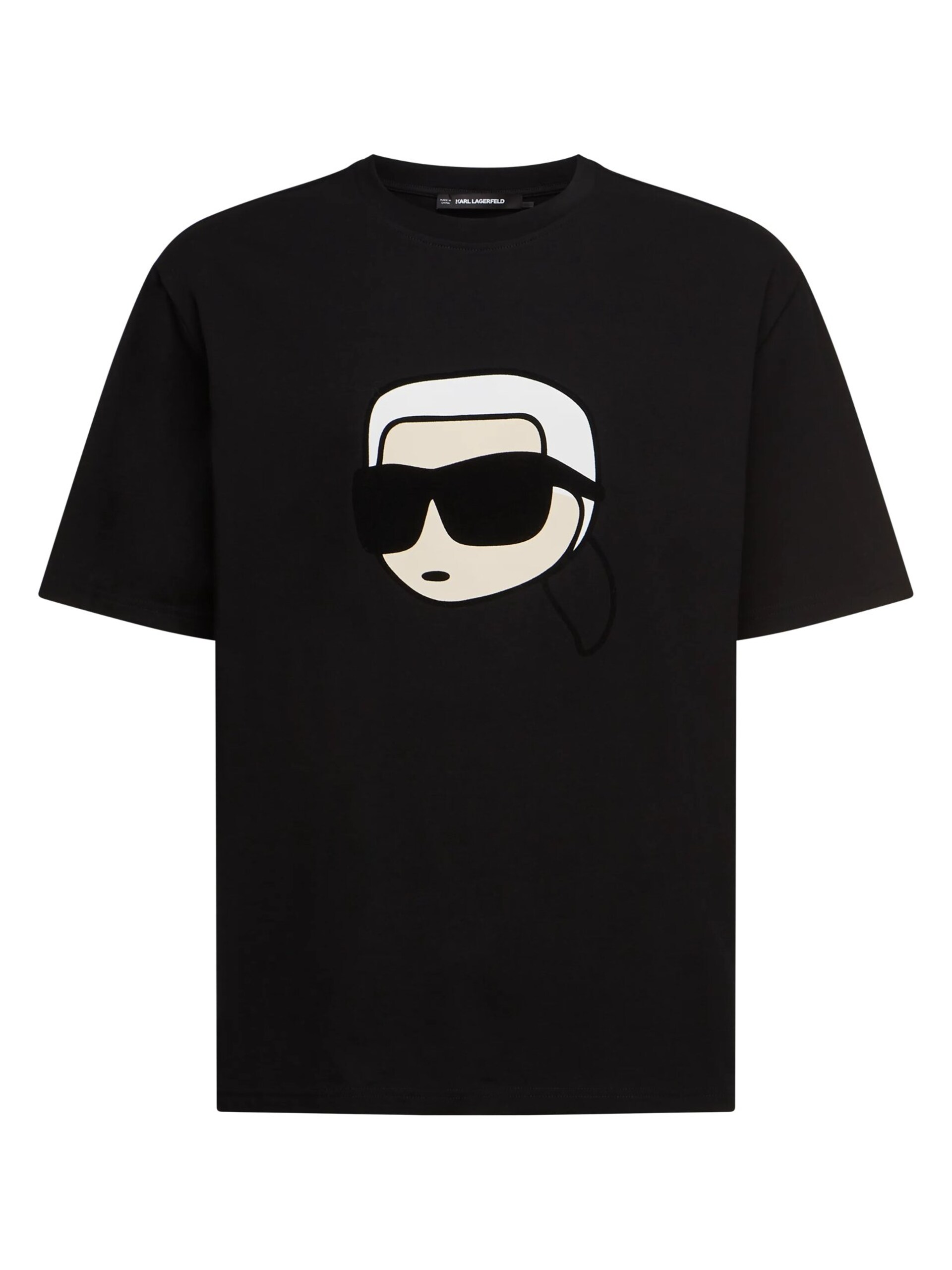 Karl Lagerfeld T-shirt 'Ikon' beige / svart dam