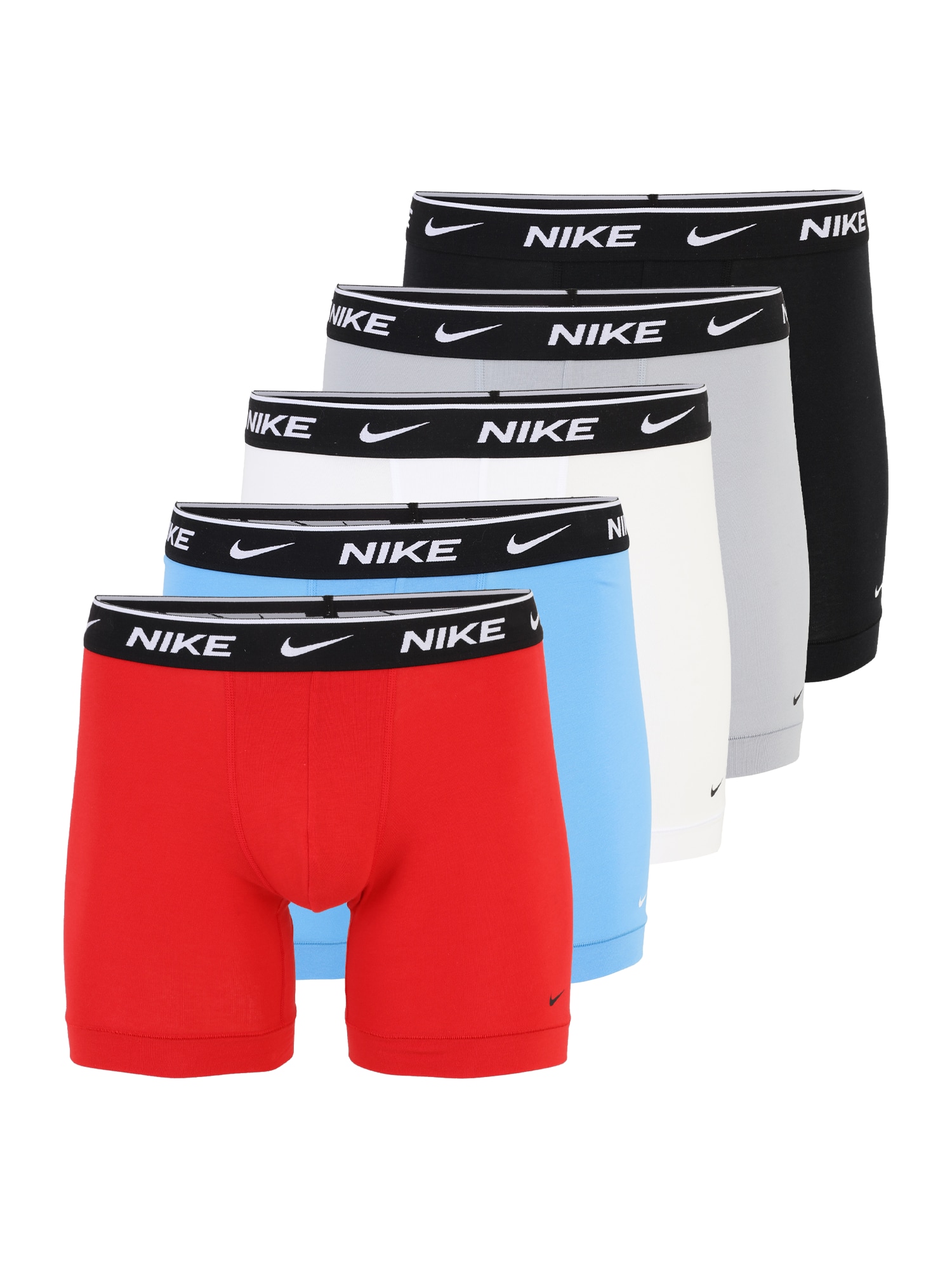 NIKE Underwear Boxeri  azuriu / gri / negru / alb murdar