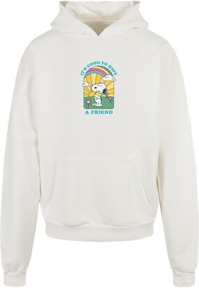 Merchcode Sweatshirt ‘Peanuts – It’s Good To Have A Friend’ Beige / Hemelsblauw / Geel / Groen