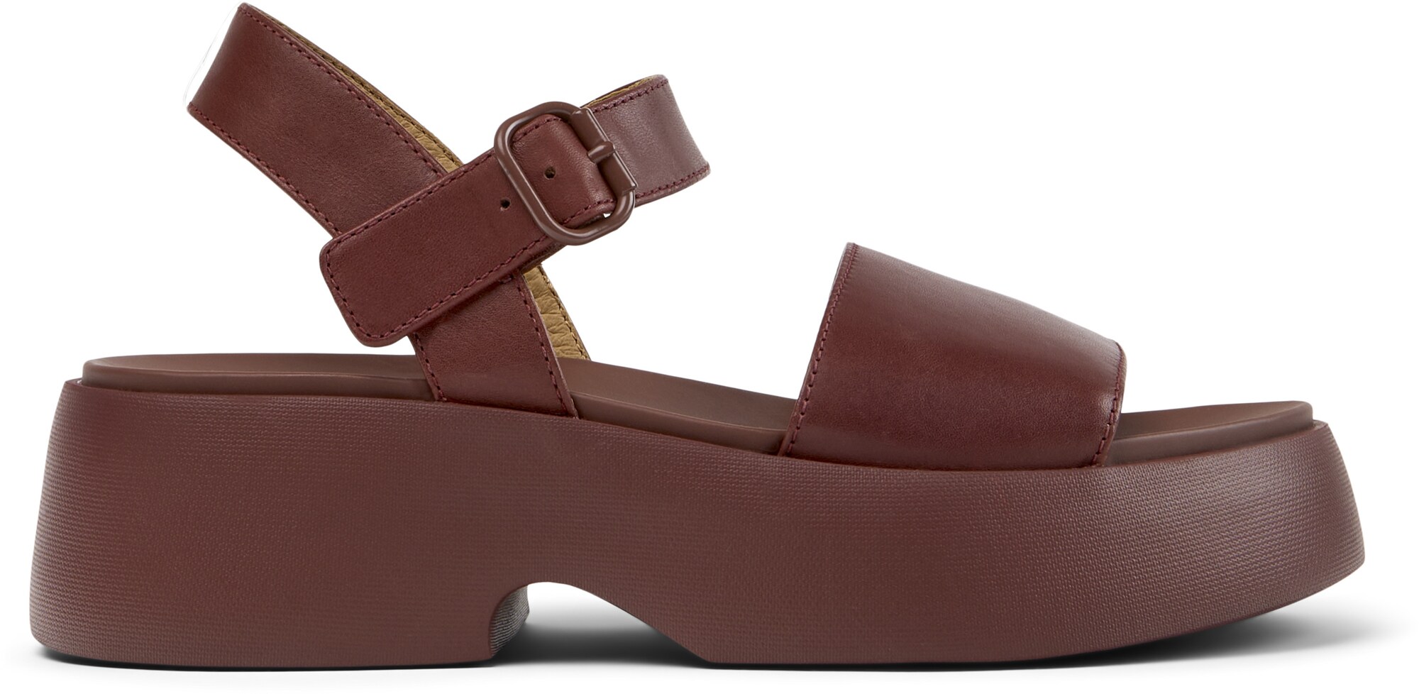CAMPER Sandalias con hebilla 'Tasha' borgoña – imagen 2