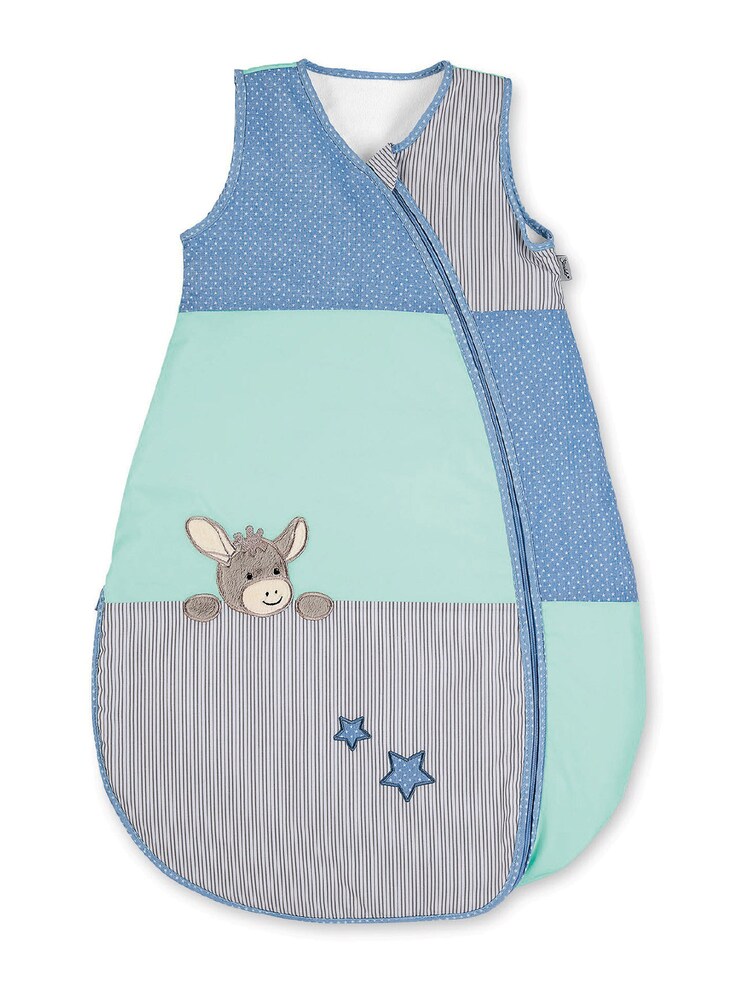 STERNTALER Schlafsack 'Emmi' Jungen Größe 110 himmelblau / hellgrau / dunkelgrau / mint