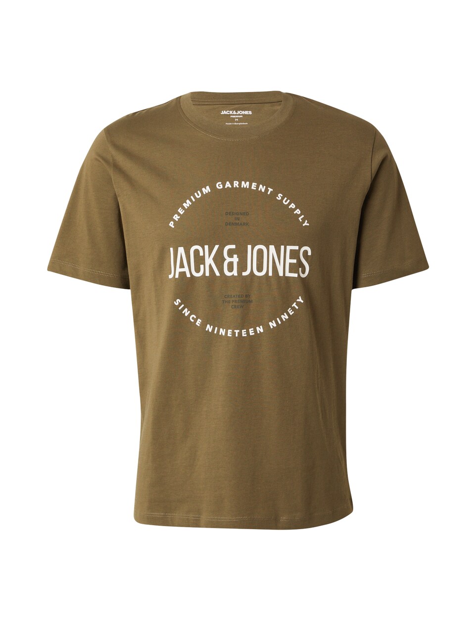 T-shirt 'JPRBLAAston' oliv / svart