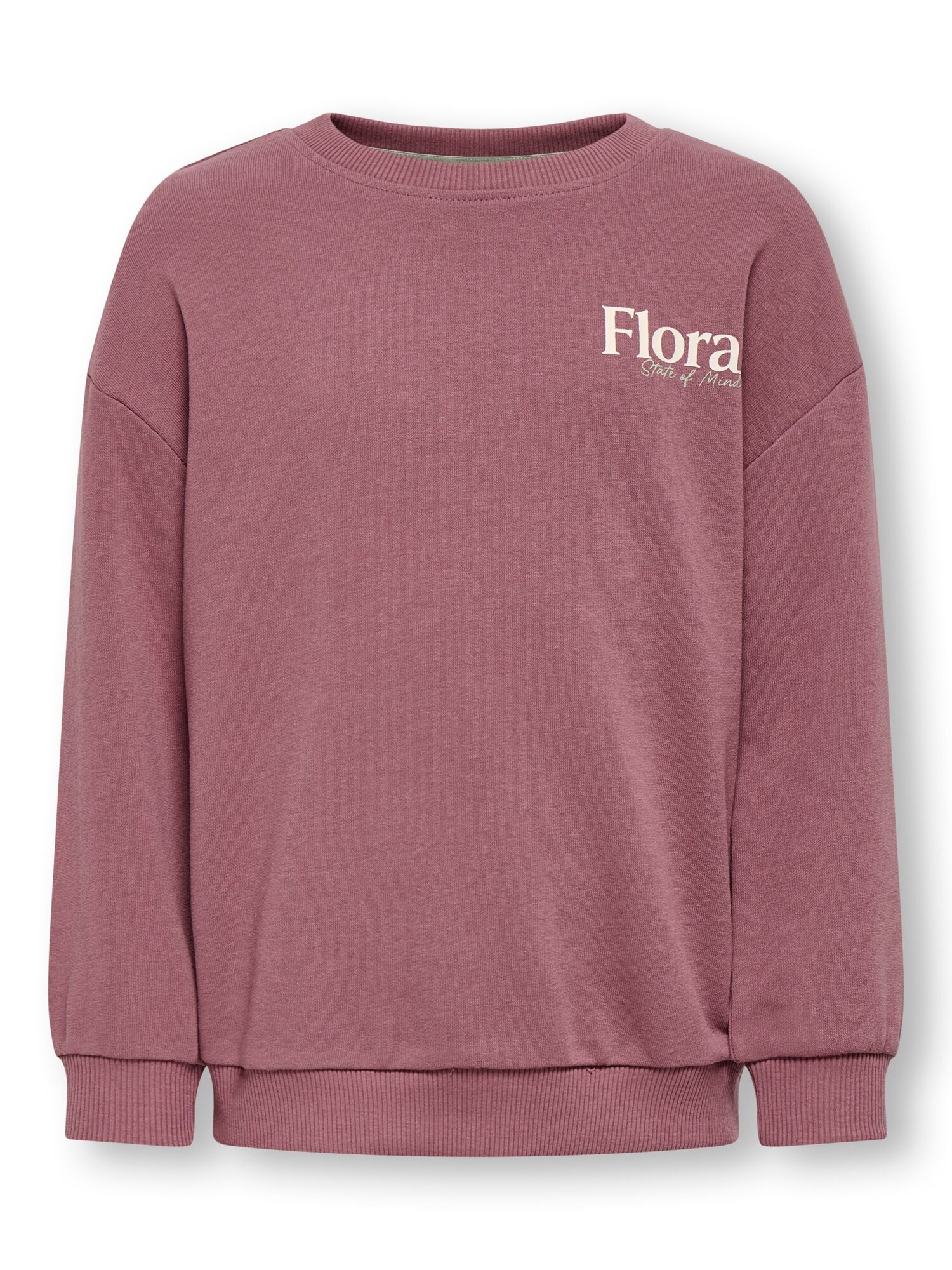 Only Mini Sweater majica 'KMGGeorgia' svijetlobež / zelena / magenta