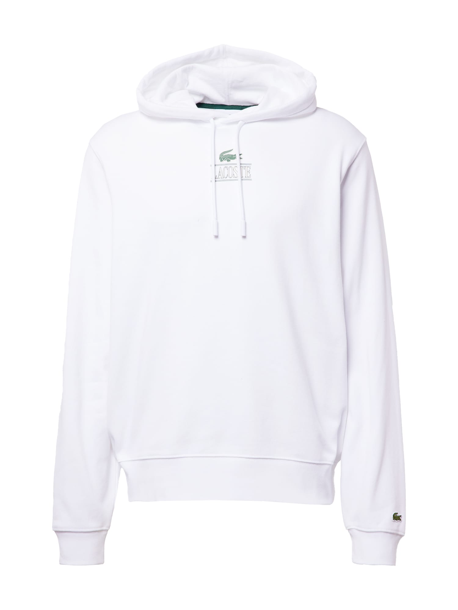 LACOSTE Sweater majica  kraljevski zelena / bijela