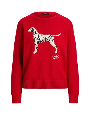 Lauren Ralph Lauren Jersey  taupe / rojo / negro / blanco lana