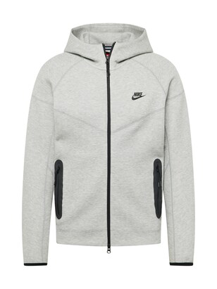 Nike Sportswear Sweatvest ‘TCH FLC’ Grijs gemêleerd / Zwart