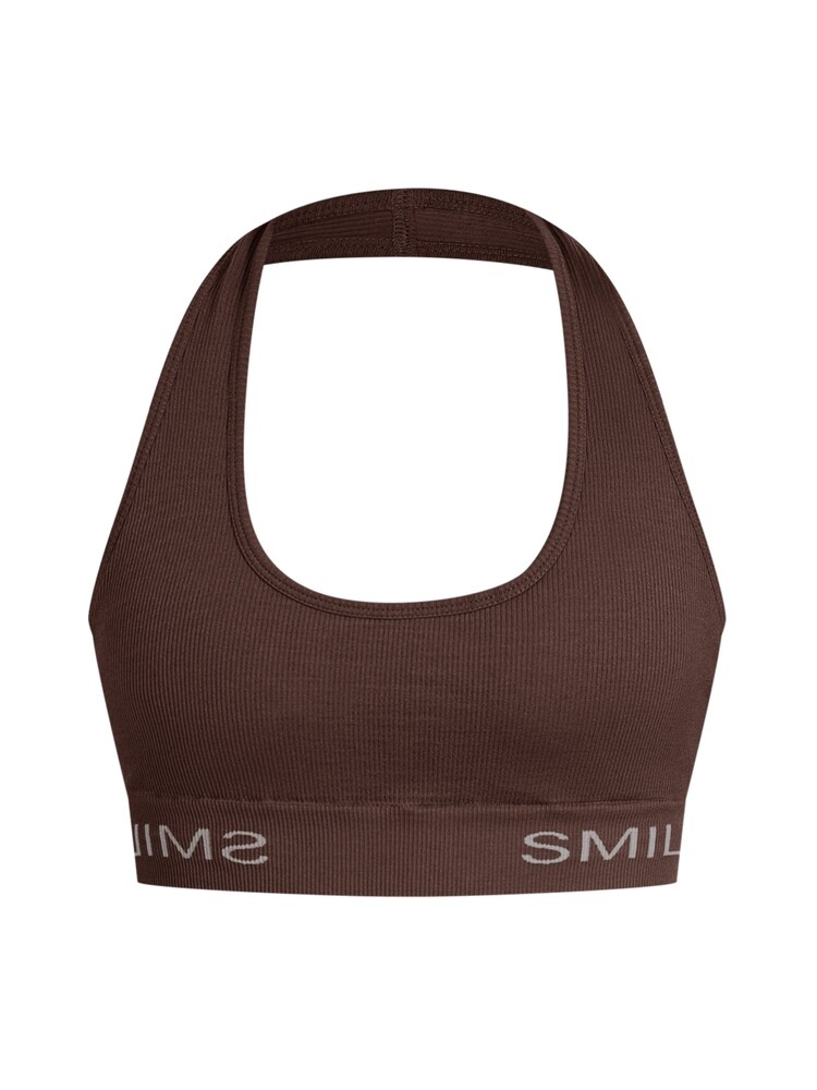 Smilodox Sporttop ' Azura ' Damen Größe L braun / weiß